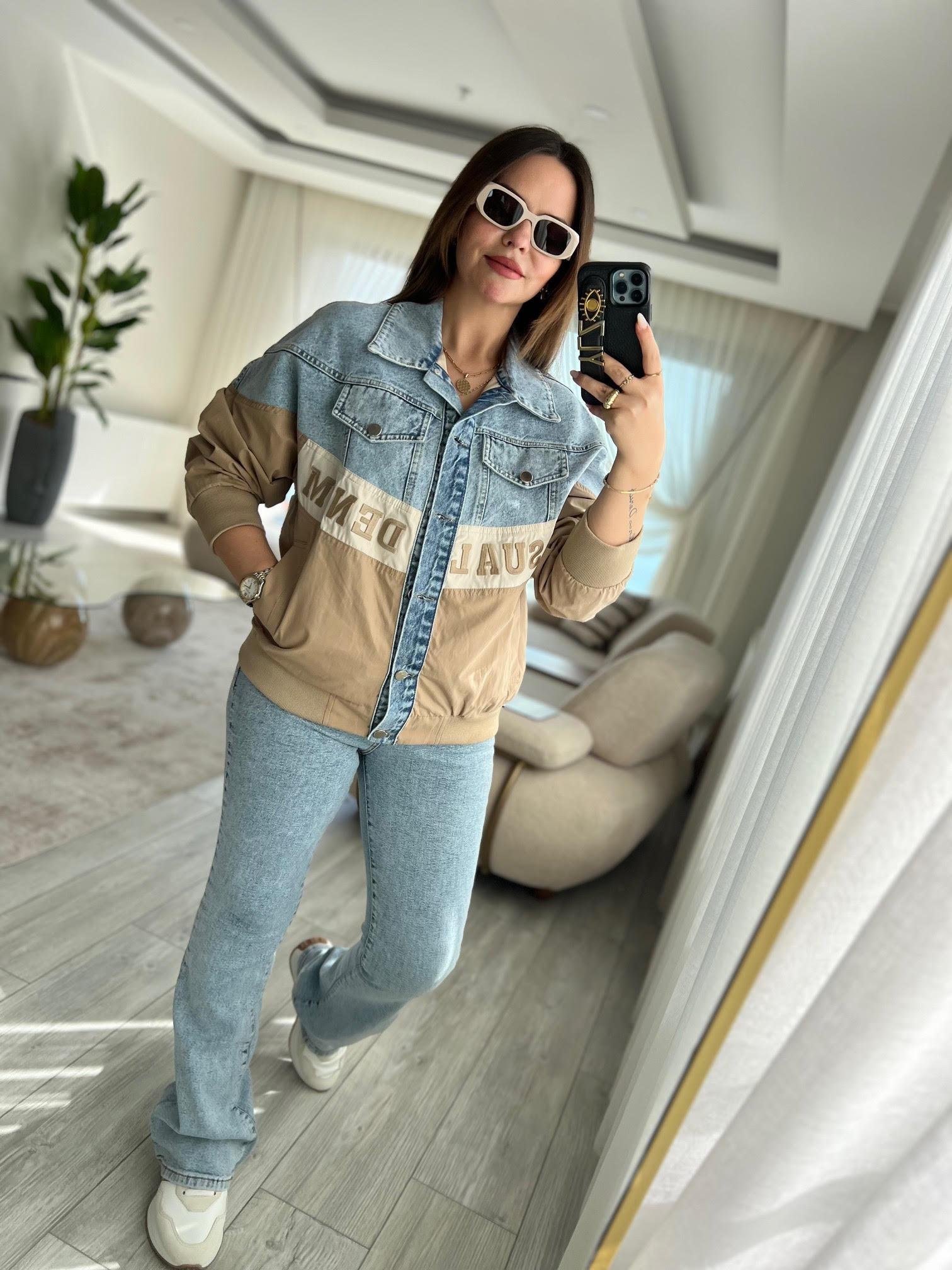 9619 Denim Ceket CAMEL