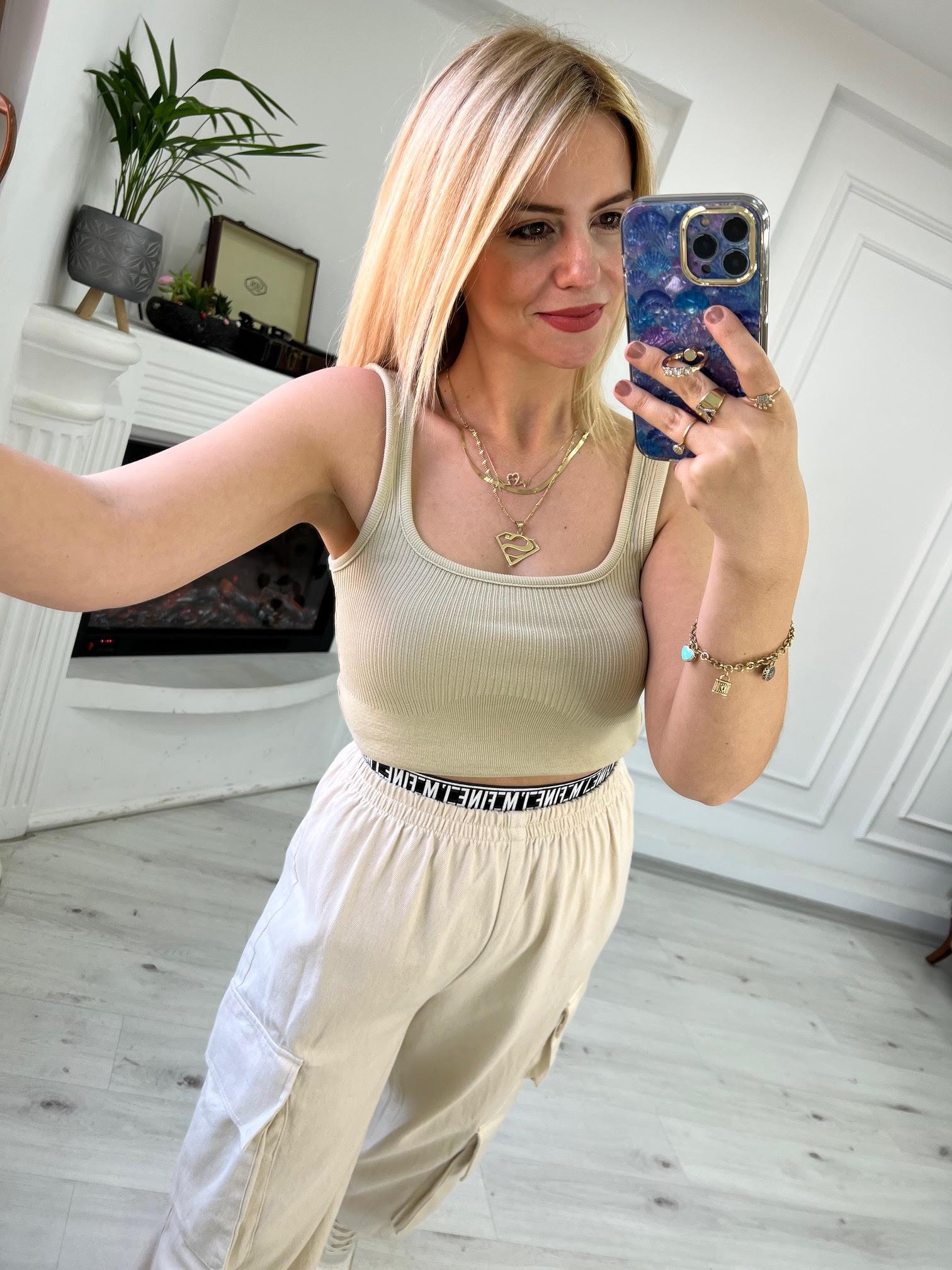 Askılı Crop TAŞ