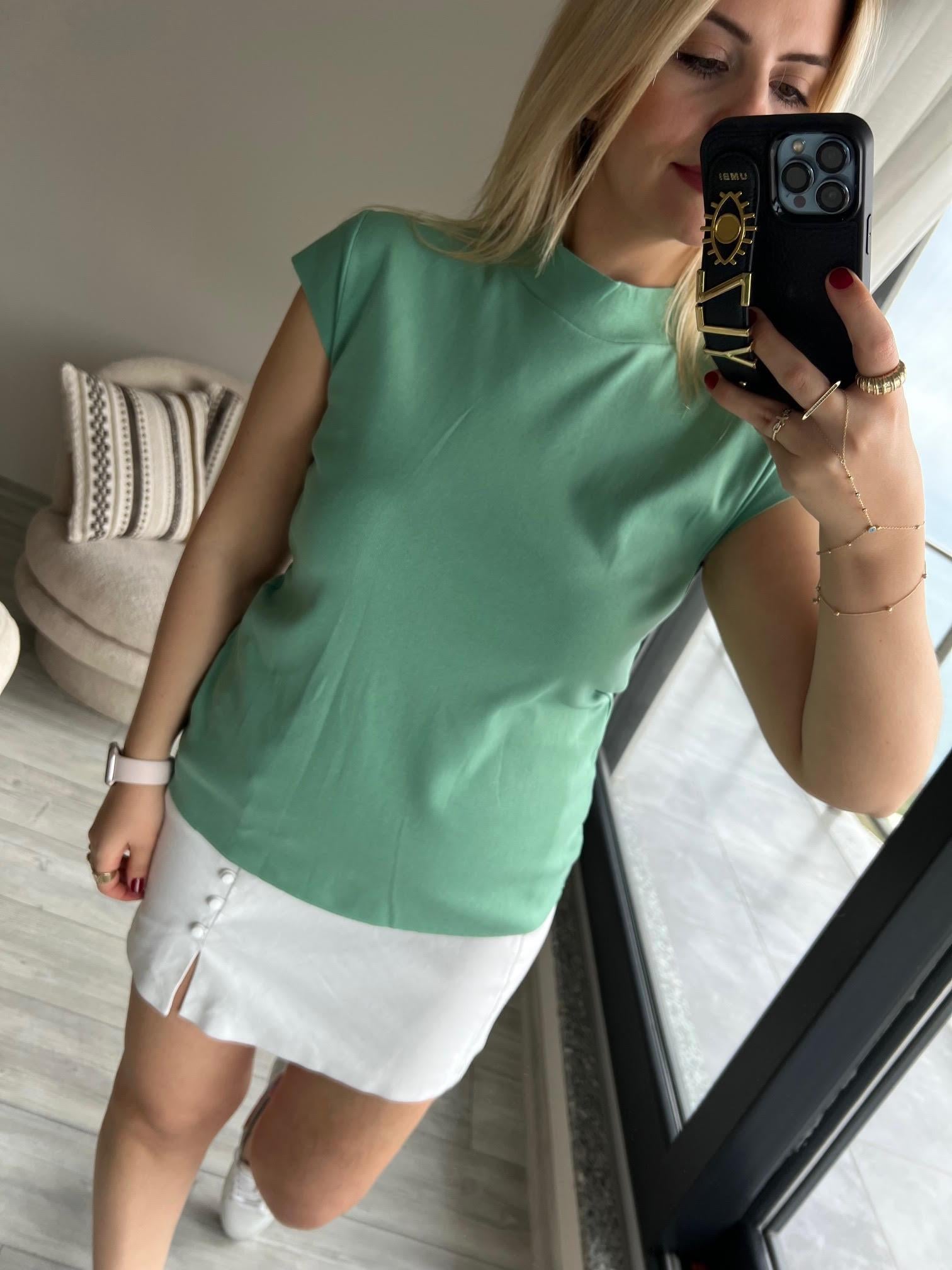 Balıkçı Yaka Tshirt YEŞİL