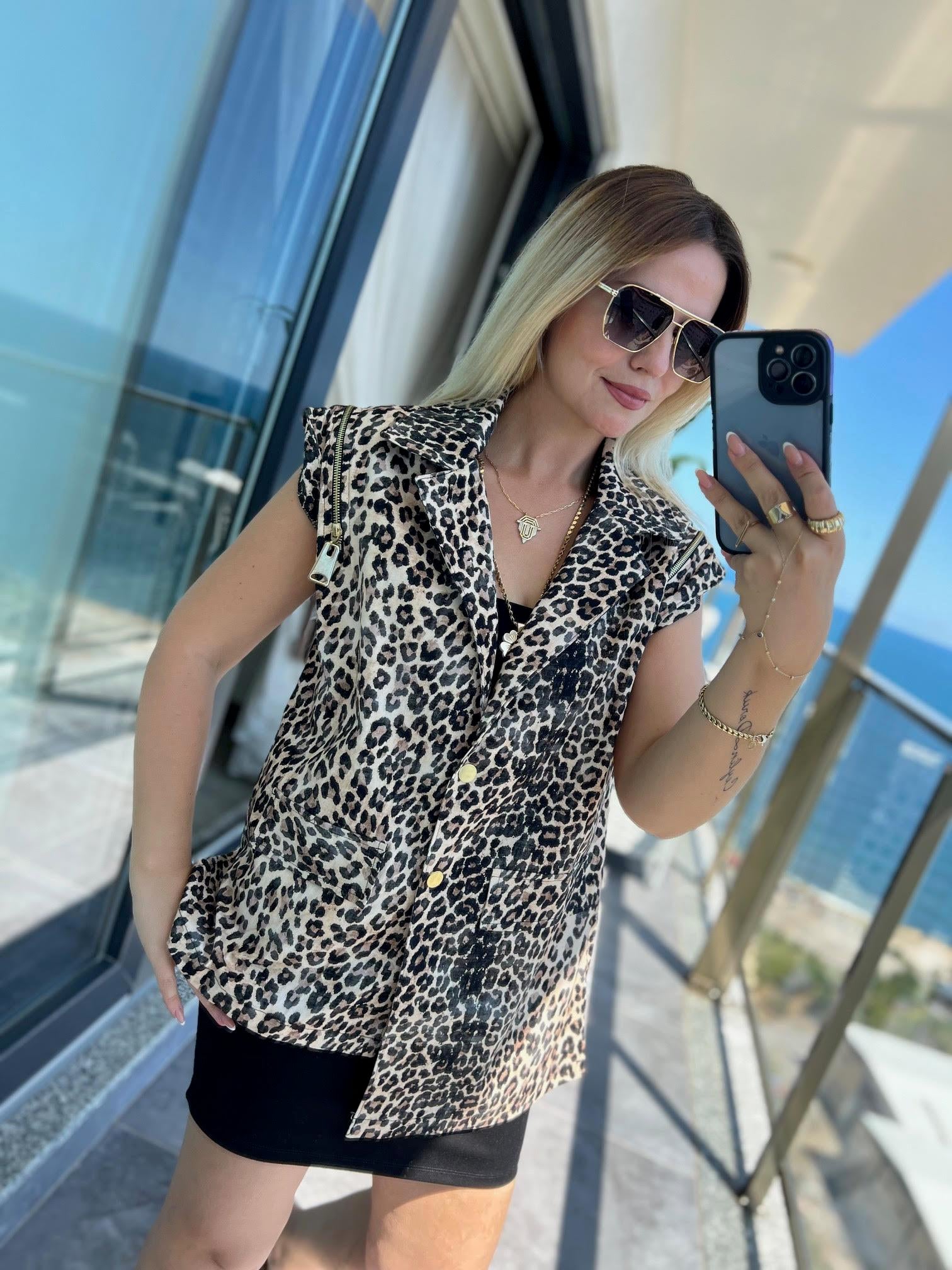 Bebe Leopar Yelek LEOPAR
