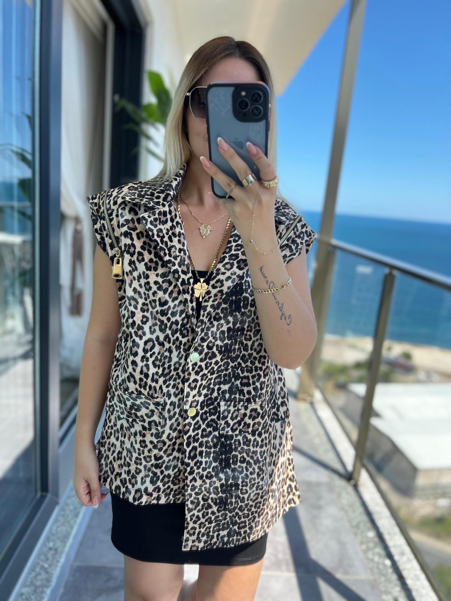 Bebe Leopar Yelek LEOPAR