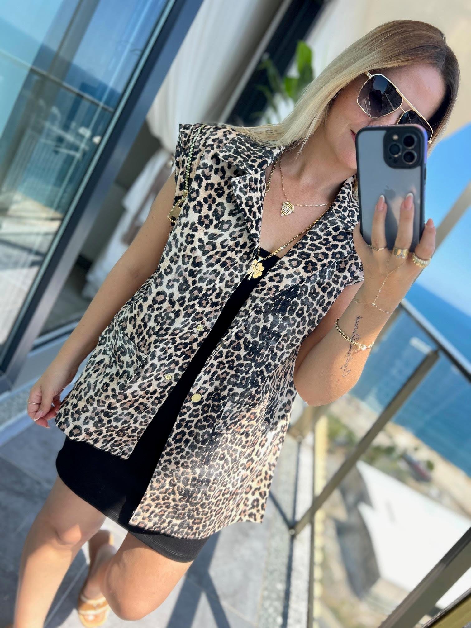 Bebe Leopar Yelek LEOPAR