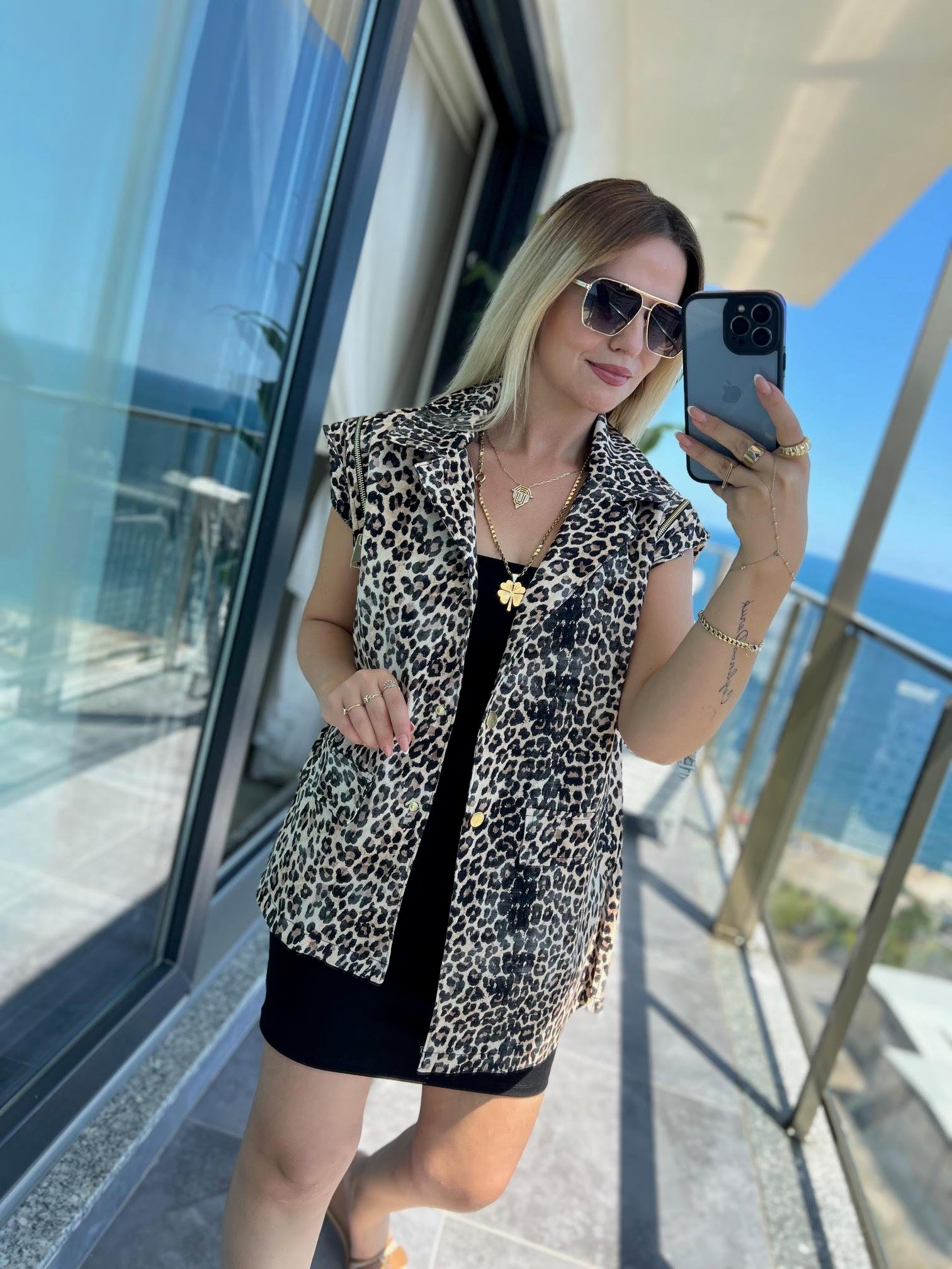 Bebe Leopar Yelek LEOPAR