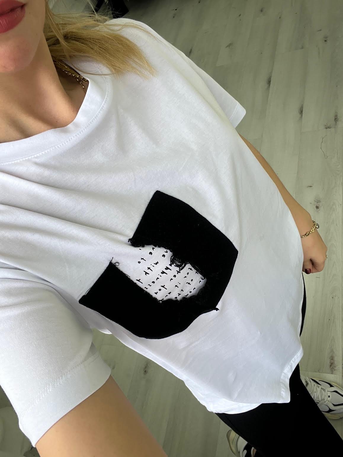 Beyaz Cepli Tshirt BEYAZ