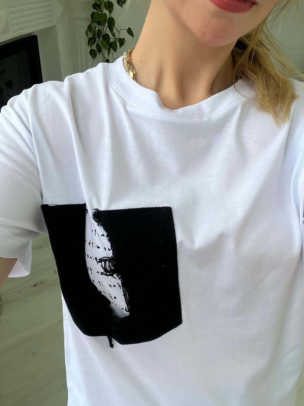 Beyaz Cepli Tshirt BEYAZ