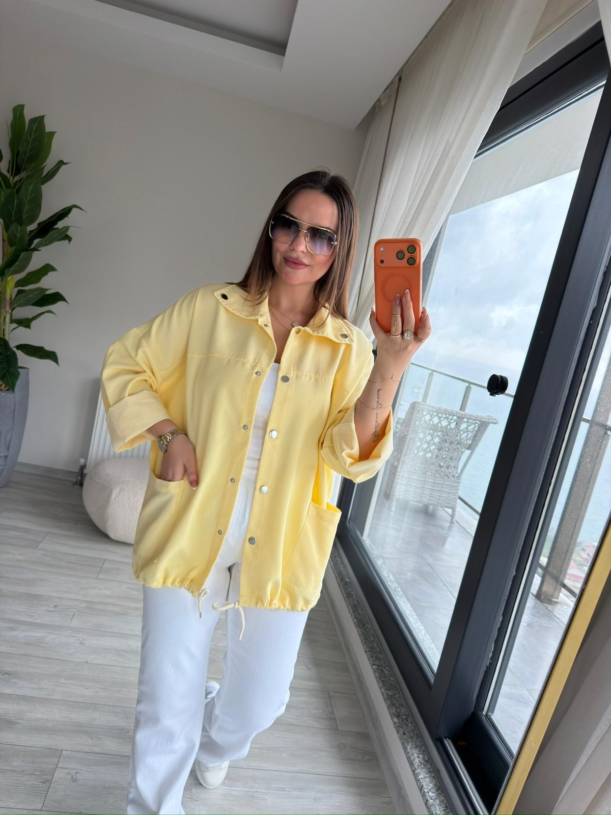 Gabardin Ceket SARI