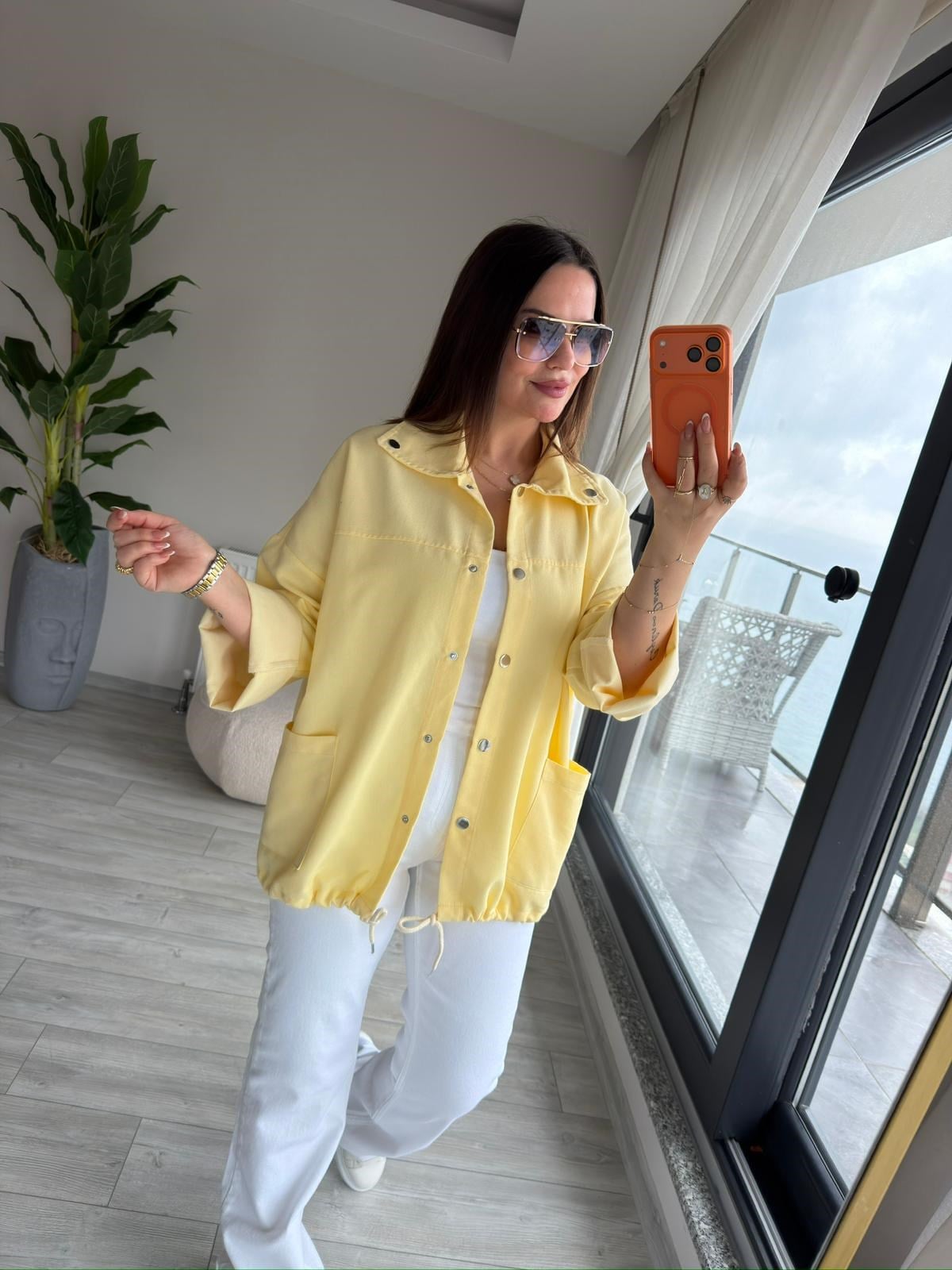 Gabardin Ceket SARI
