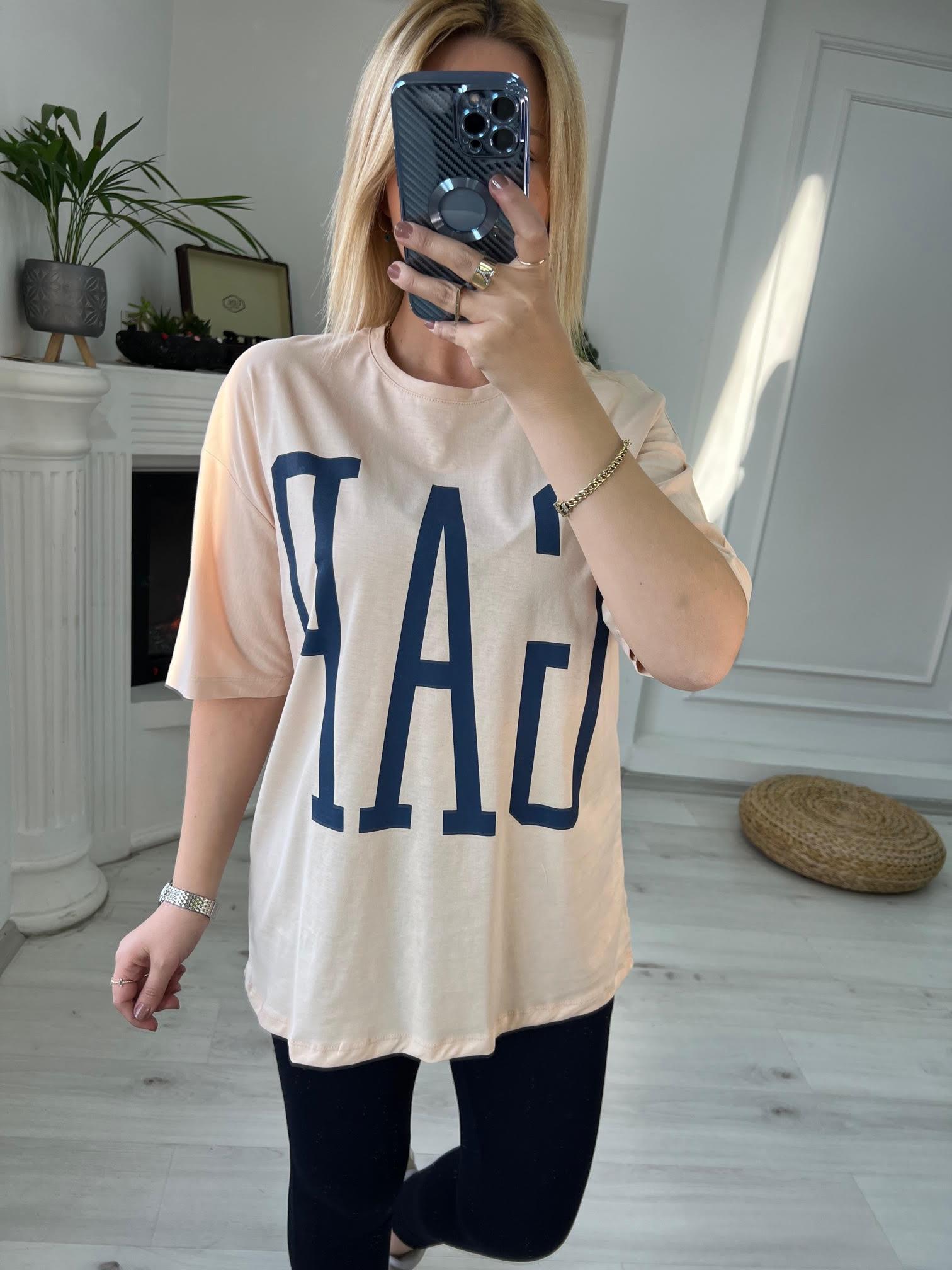 GAP Baskılı Basic Tshirt BEJ