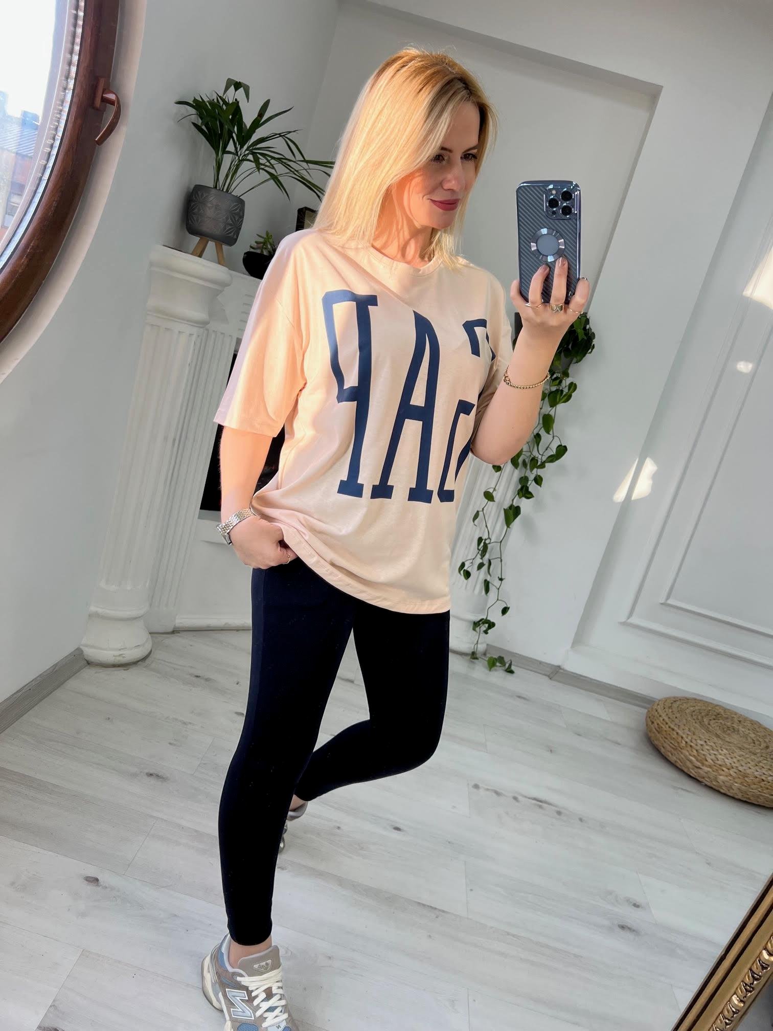 GAP Baskılı Basic Tshirt BEJ