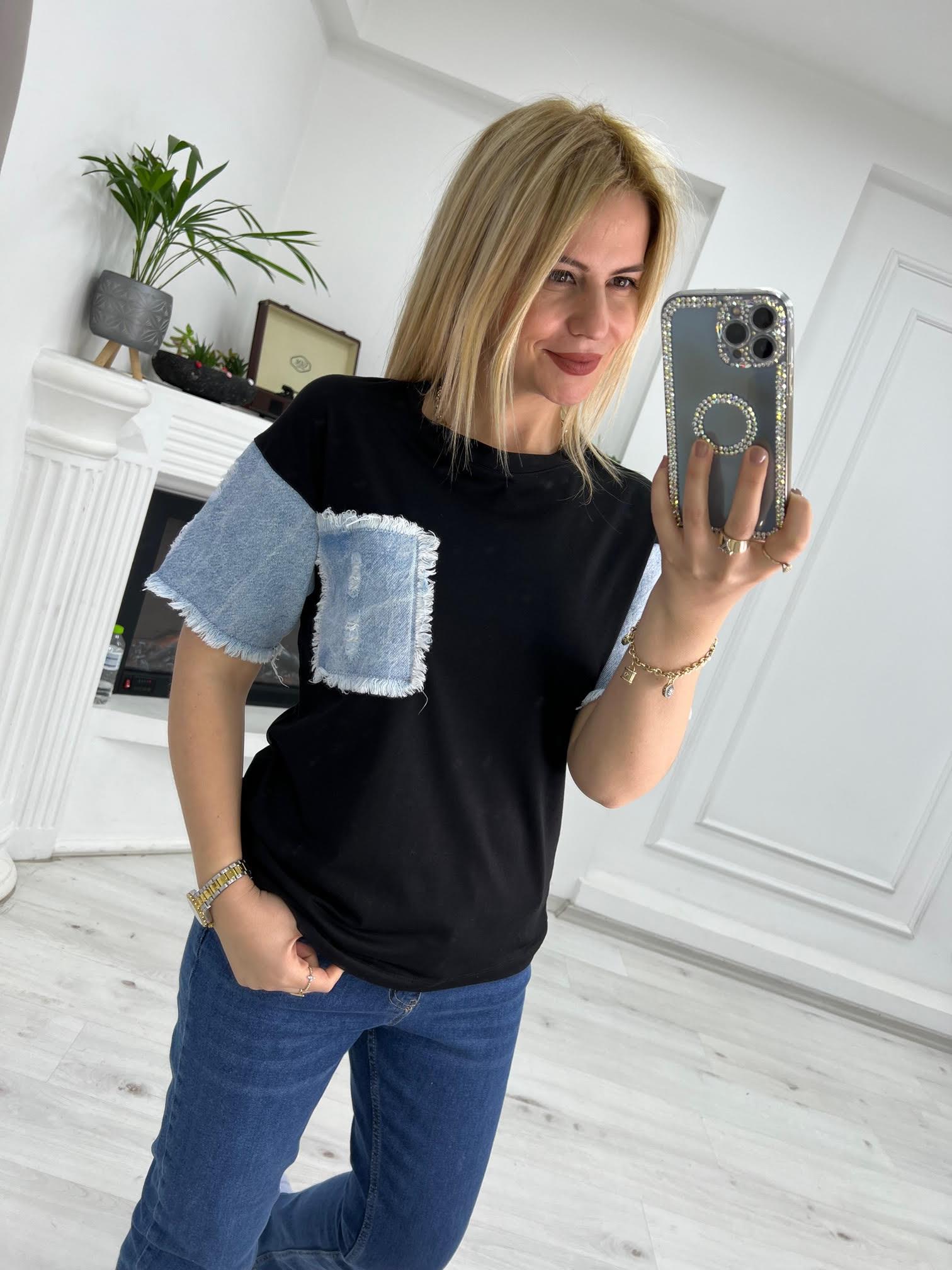 Jean Cepli Tshirt SİYAH