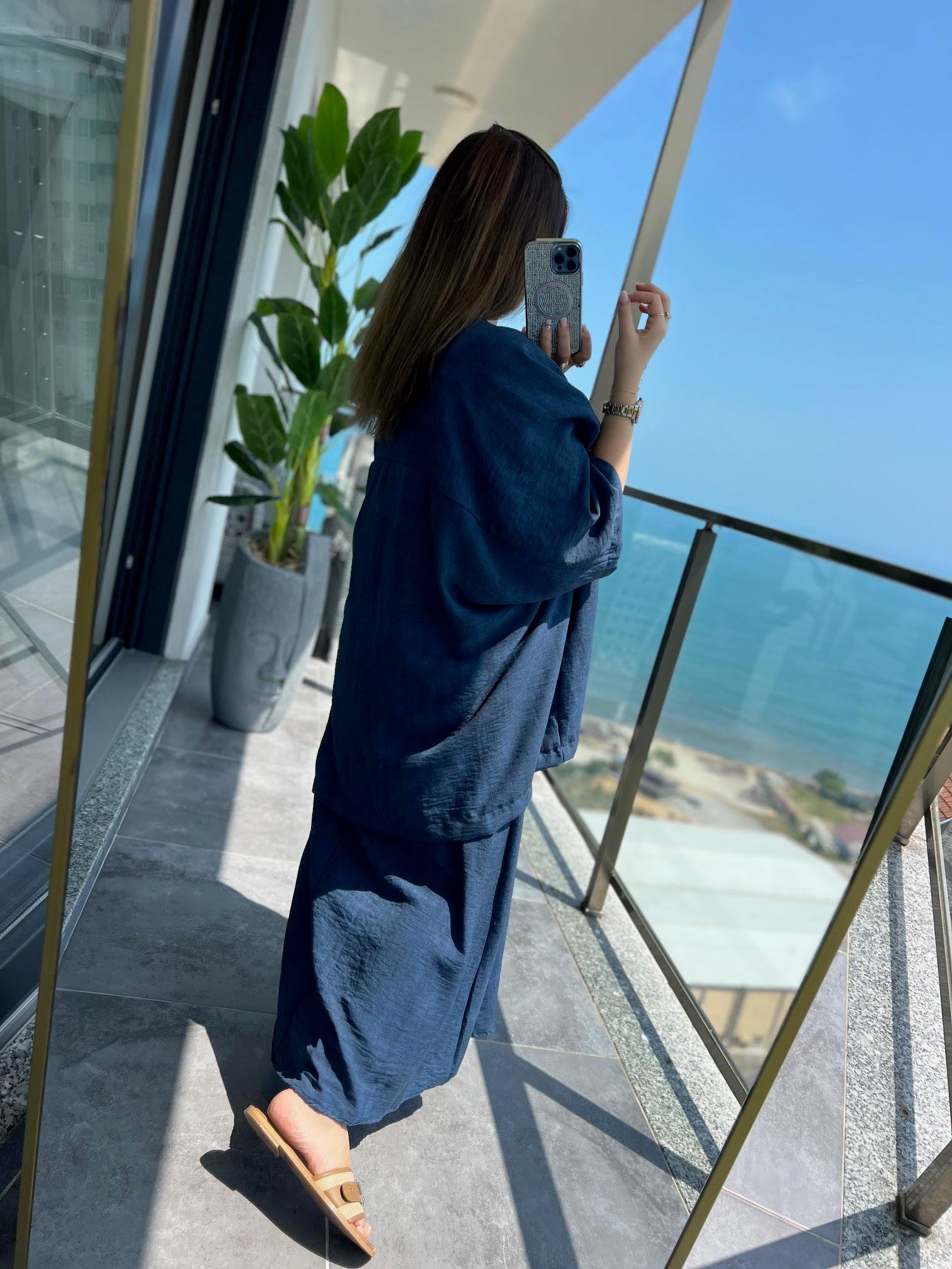 Kimono Elbise Takım LACİVERT