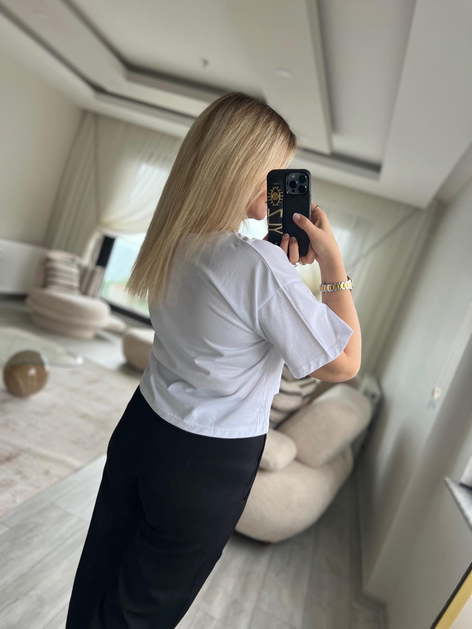 Kısa Tshirt BEYAZ