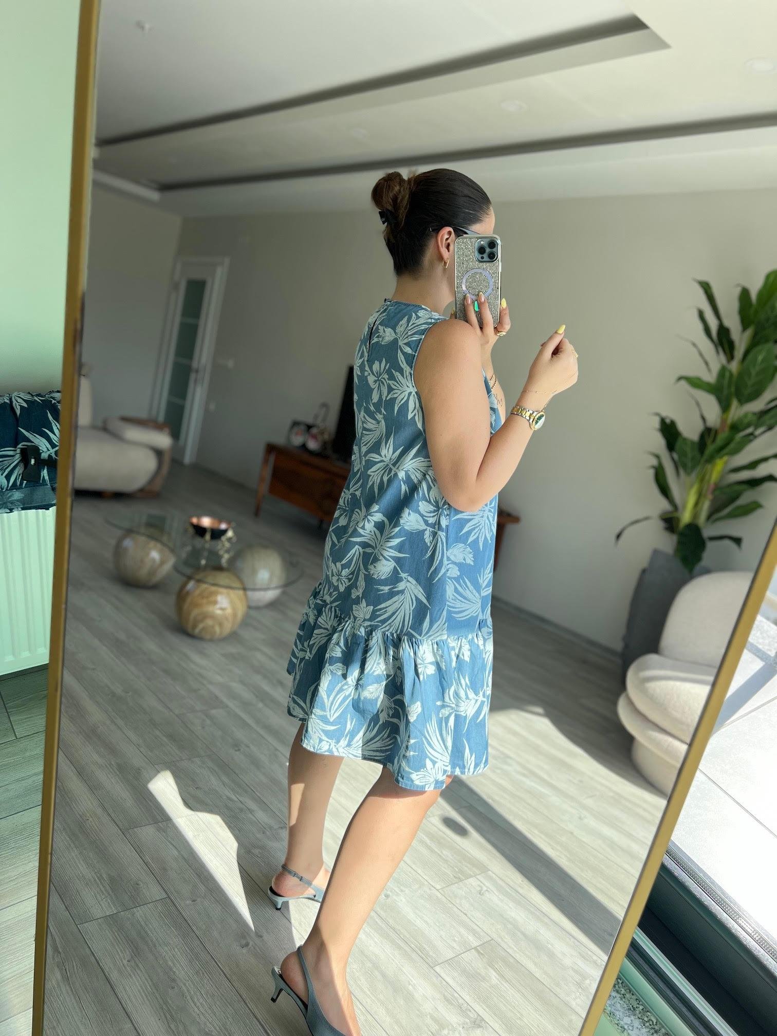 Kot Tencel Elbise İNDİGO