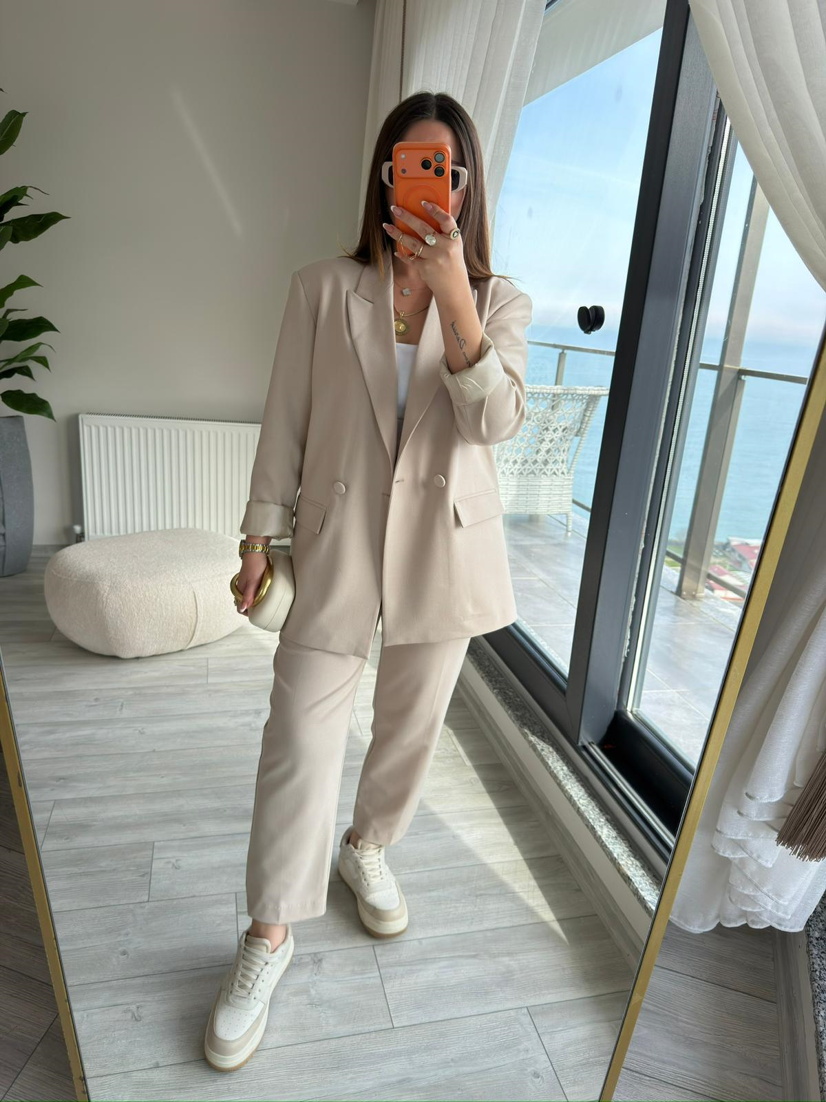 Pantalon Ceket Takım BEJ