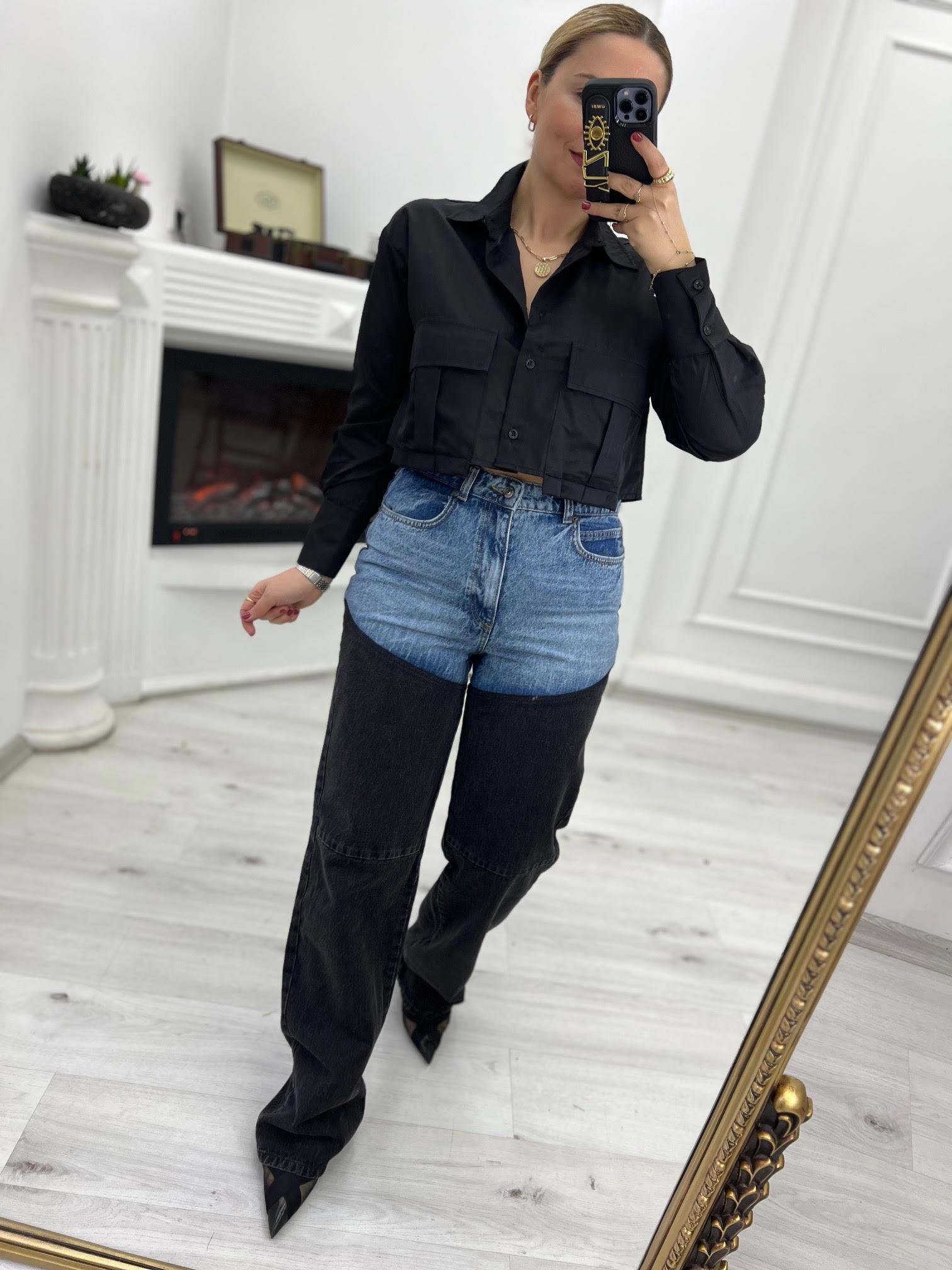 Parçalı Jean MAVİ