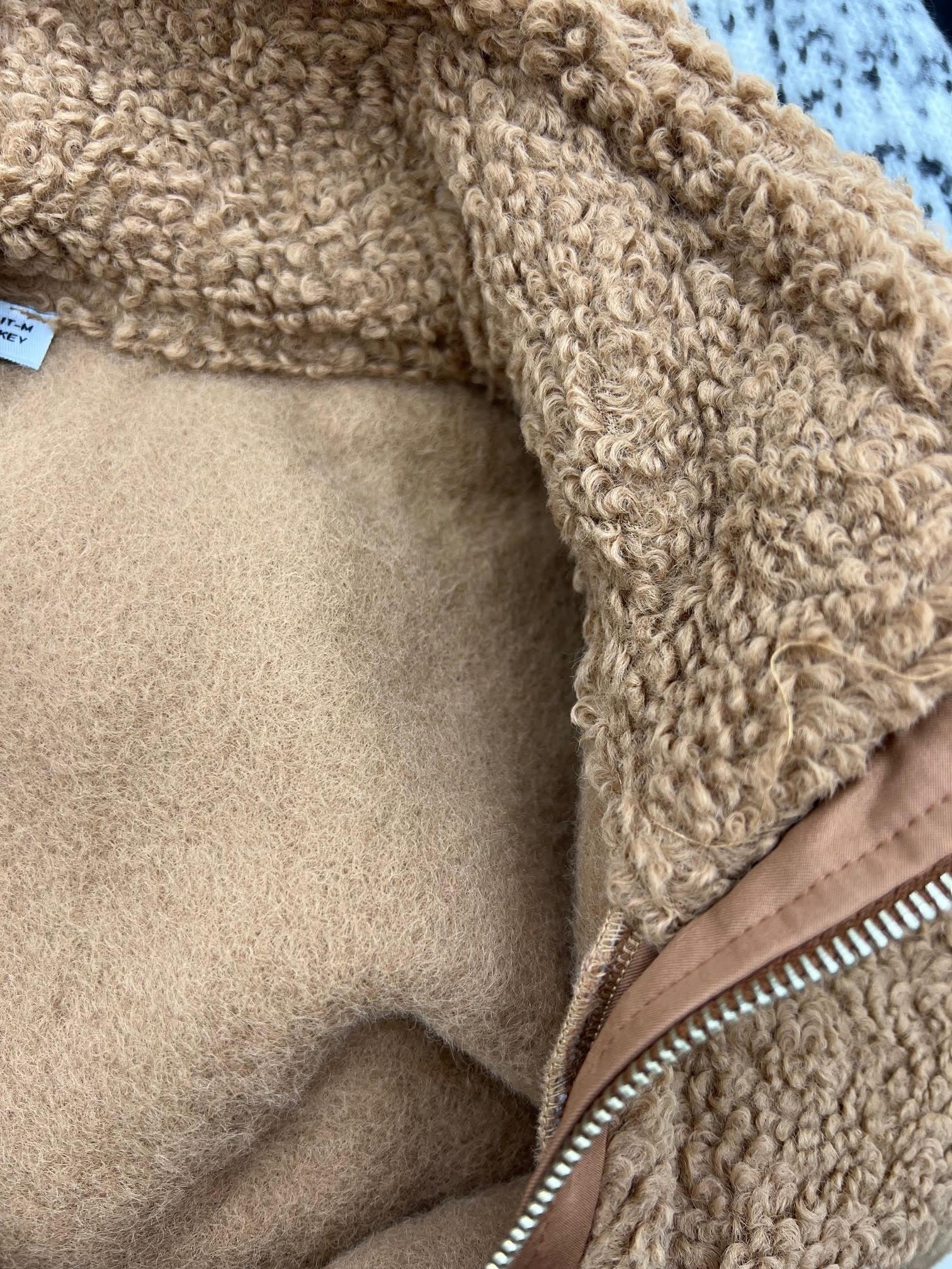 Teddy Yarım Fermuarlı Sweat CAMEL