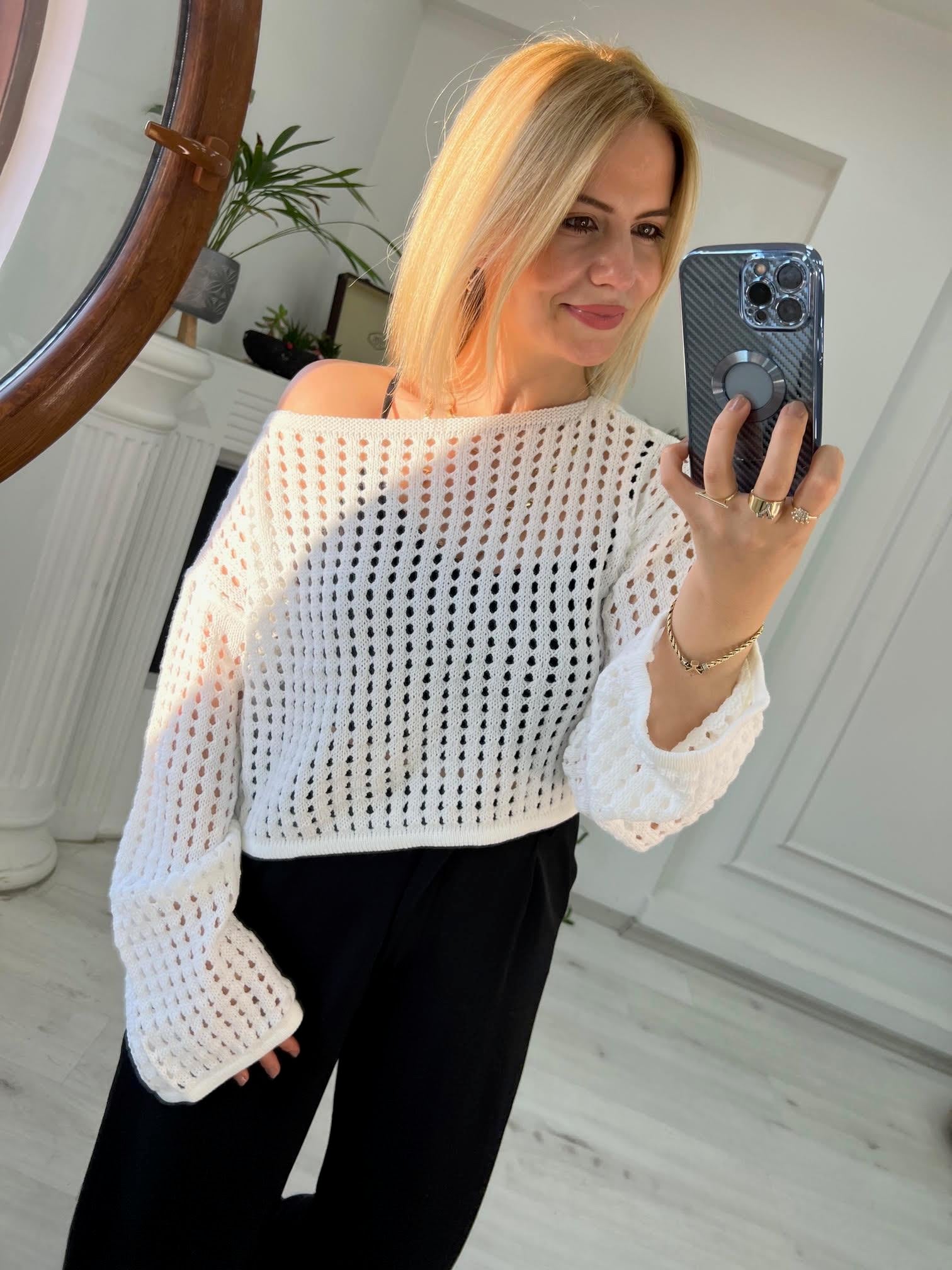 Triko Crop BEYAZ
