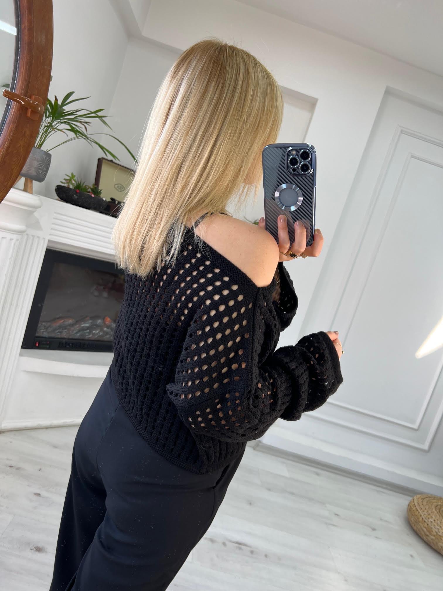 Triko Crop SİYAH