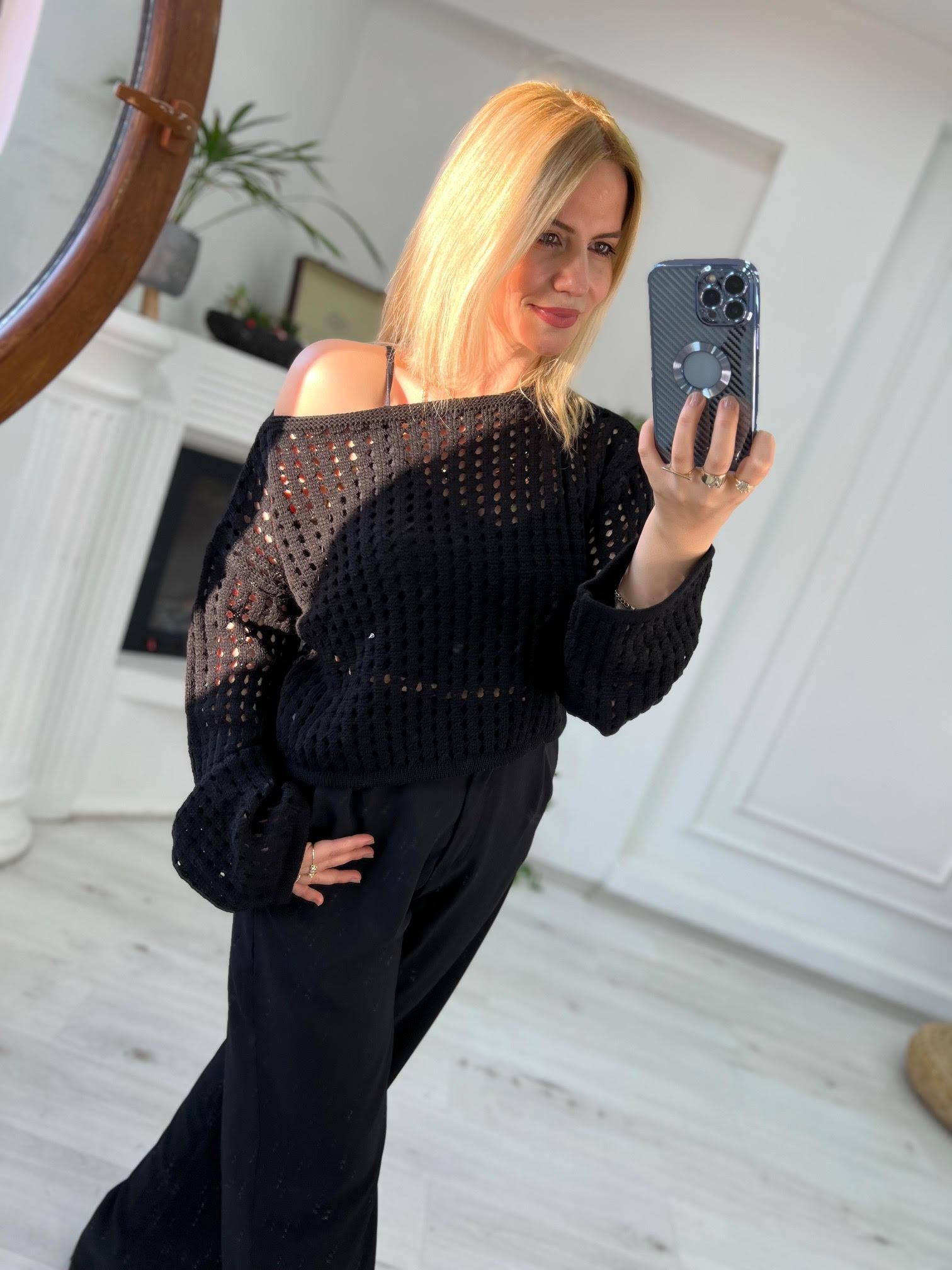 Triko Crop SİYAH