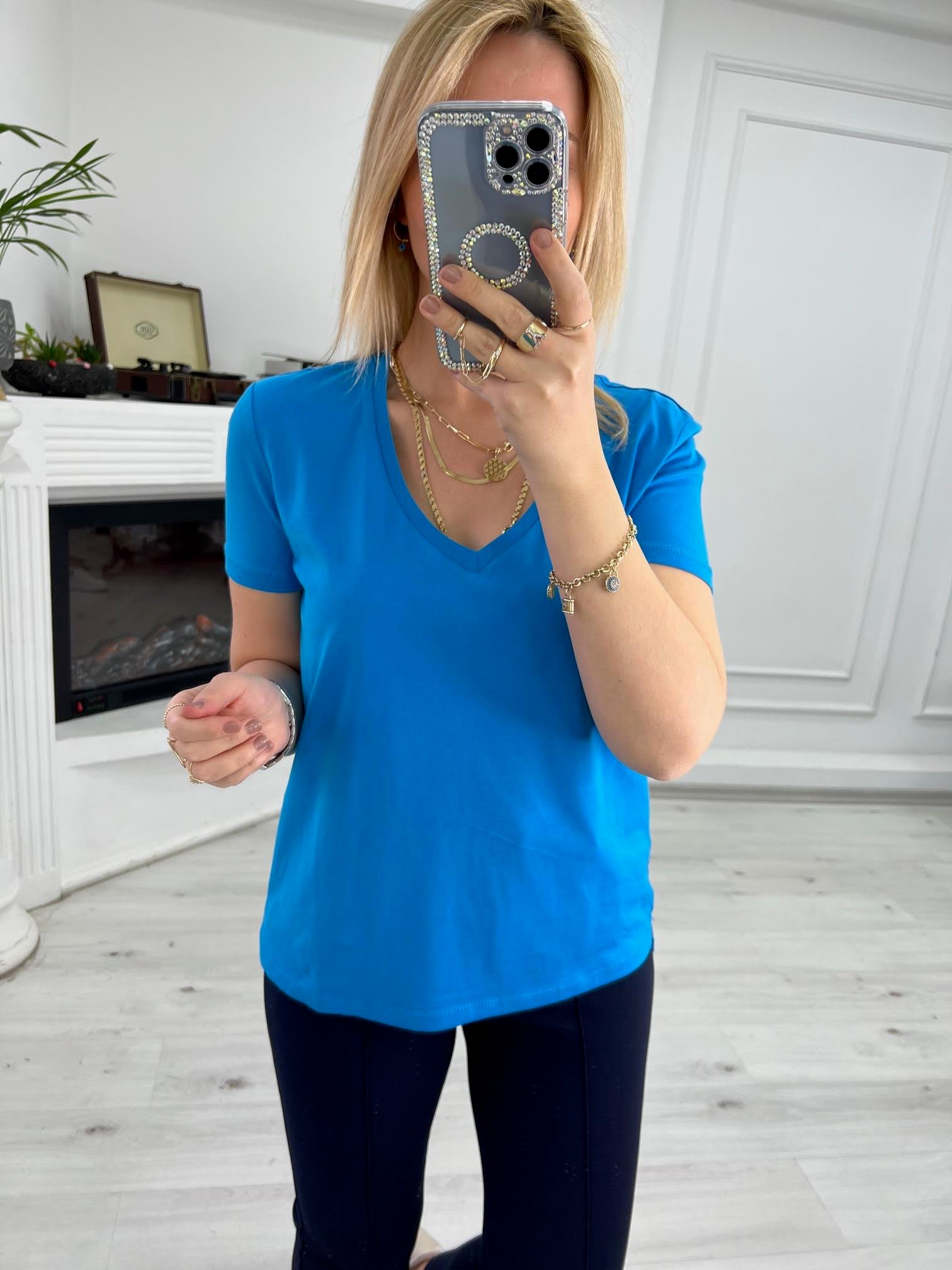 V Yakalı Tshirt SAKS