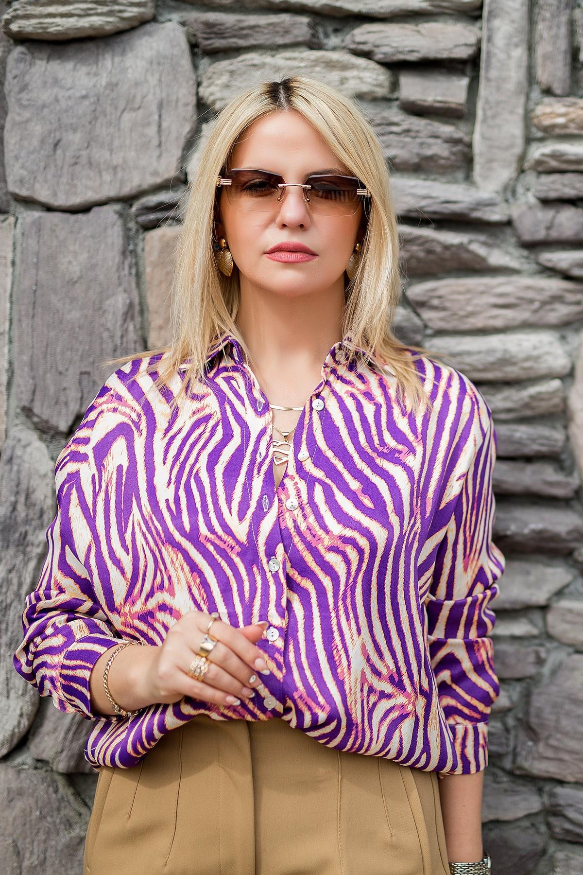 Zebra Desen Gömlek DESENLİ