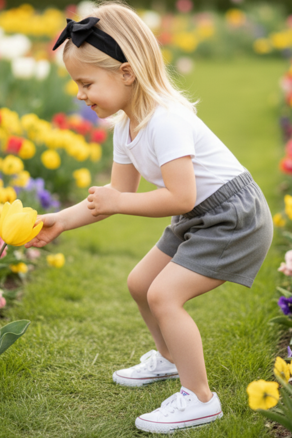 Parla Kids Kız Çocuk Gri Jean Şort,  – Parla Kids resmi ürün görseli