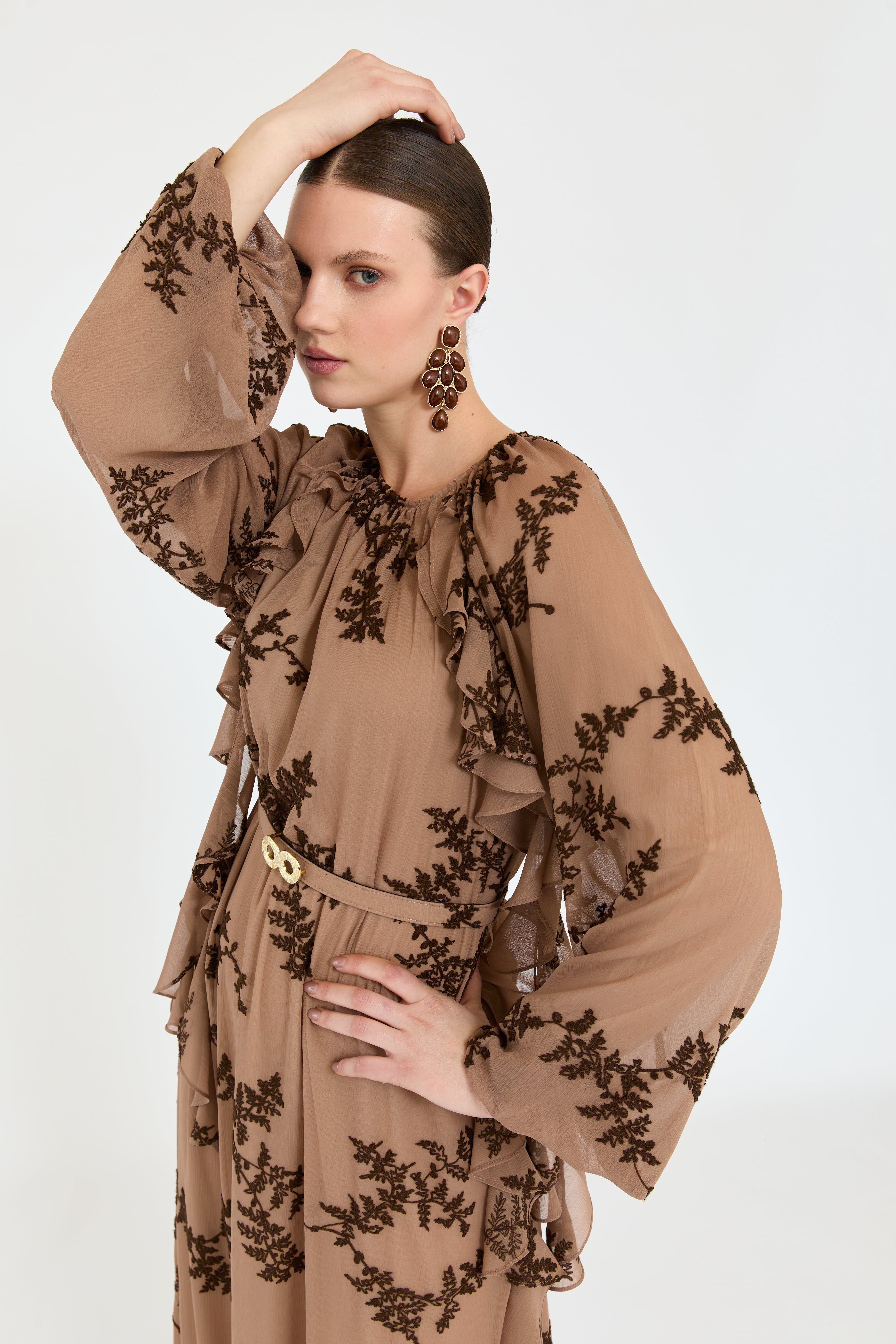 Müsemma Büyük Beden Lili Elbise 26YELB-THR0001