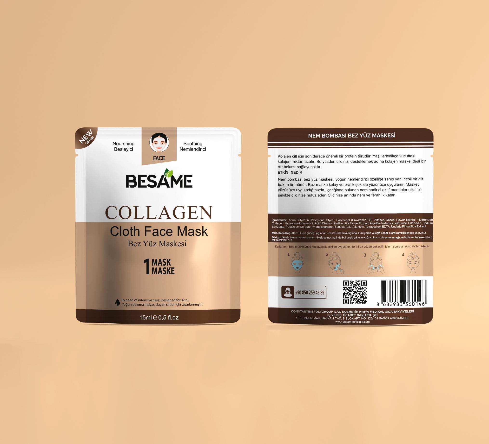 Besame Bez Yüz Maskesi Collagen Adet