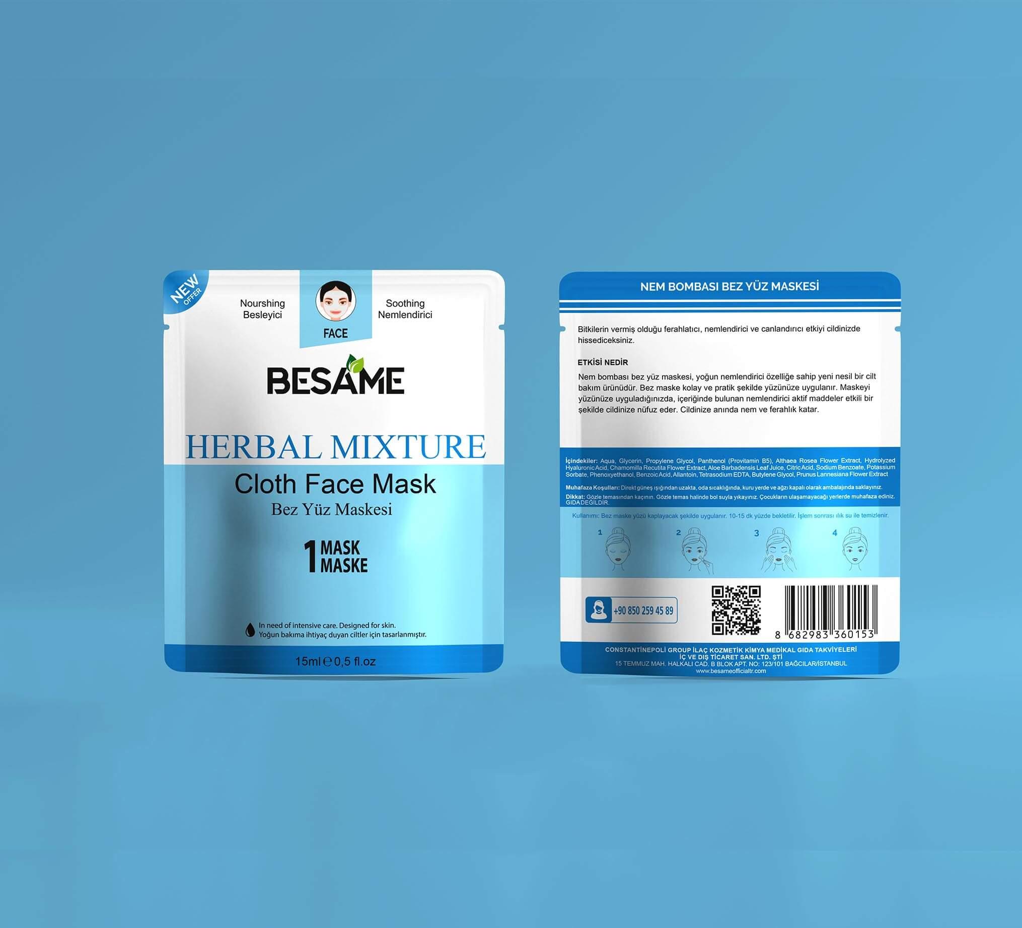 Besame Bez Yüz Maskesi Herbal Adet