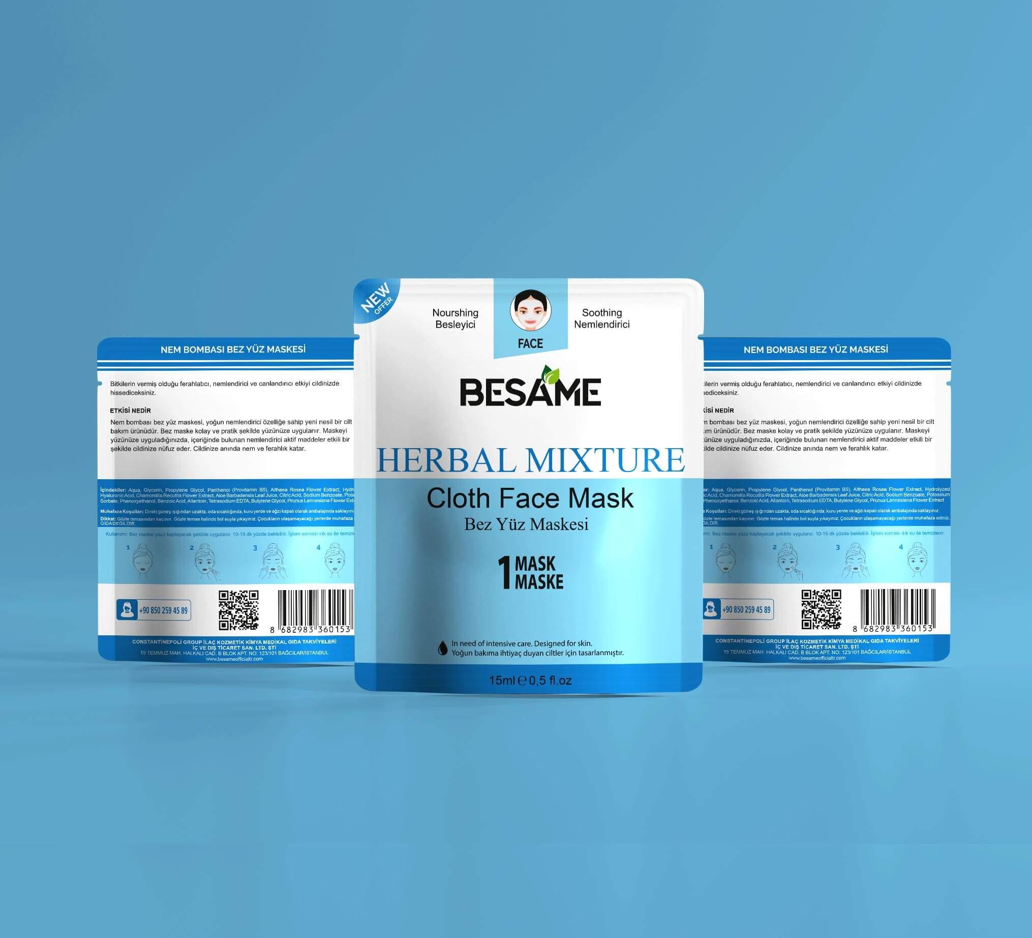 Besame Bez Yüz Maskesi Herbal Adet