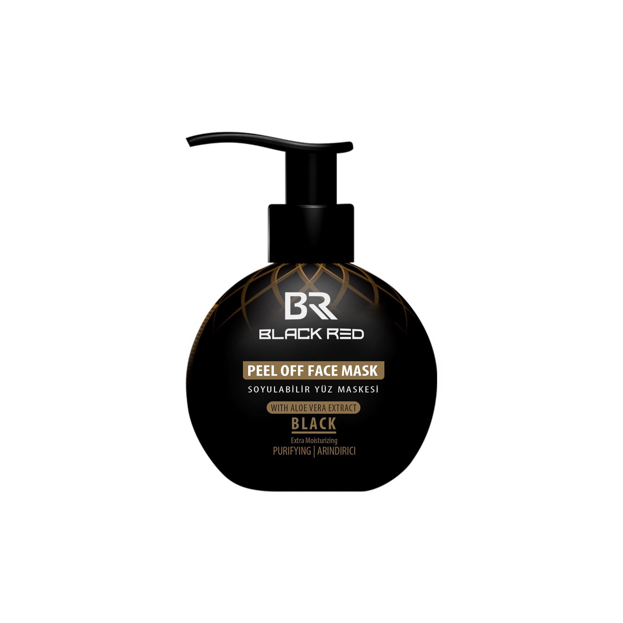 Black Red Soyulabilir Maske Black