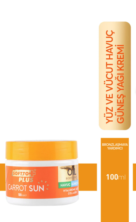 Softto Plus Havuç Güneş Yağı 100 Ml