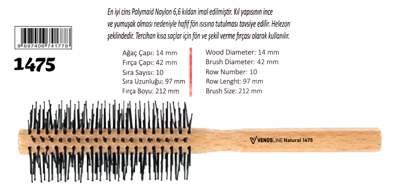 VENUSLINE SAÇ FIRÇASI 1475