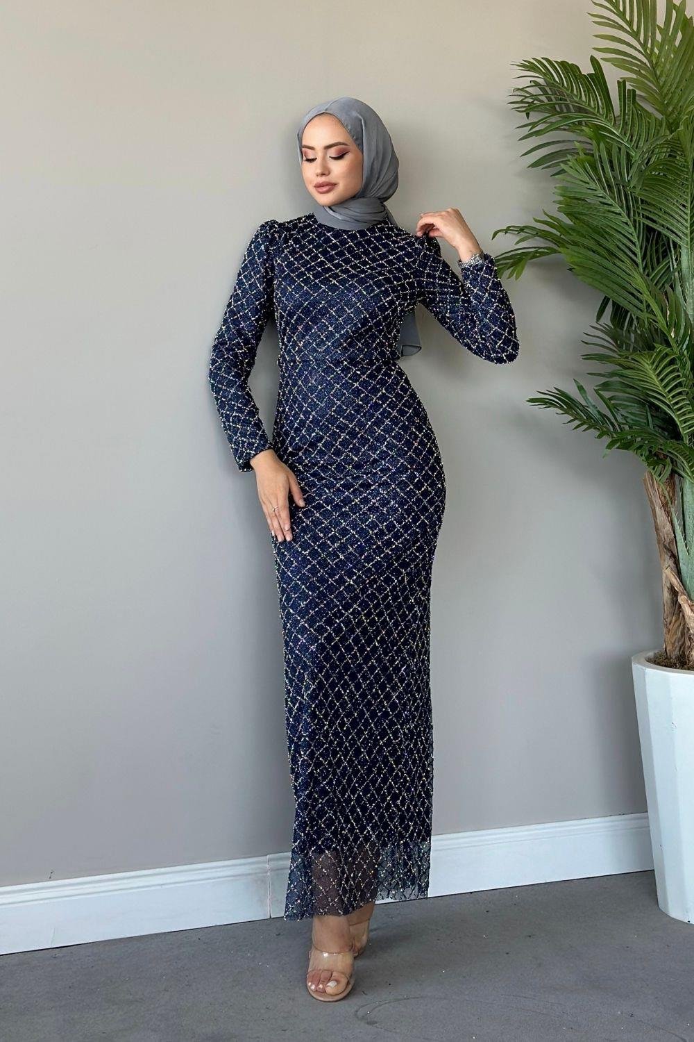 Talya Abiye Lacivert 10001 