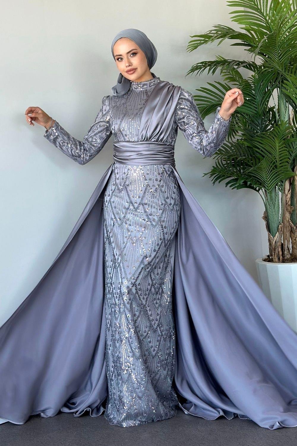 Güneş Abiye Gri 10003 