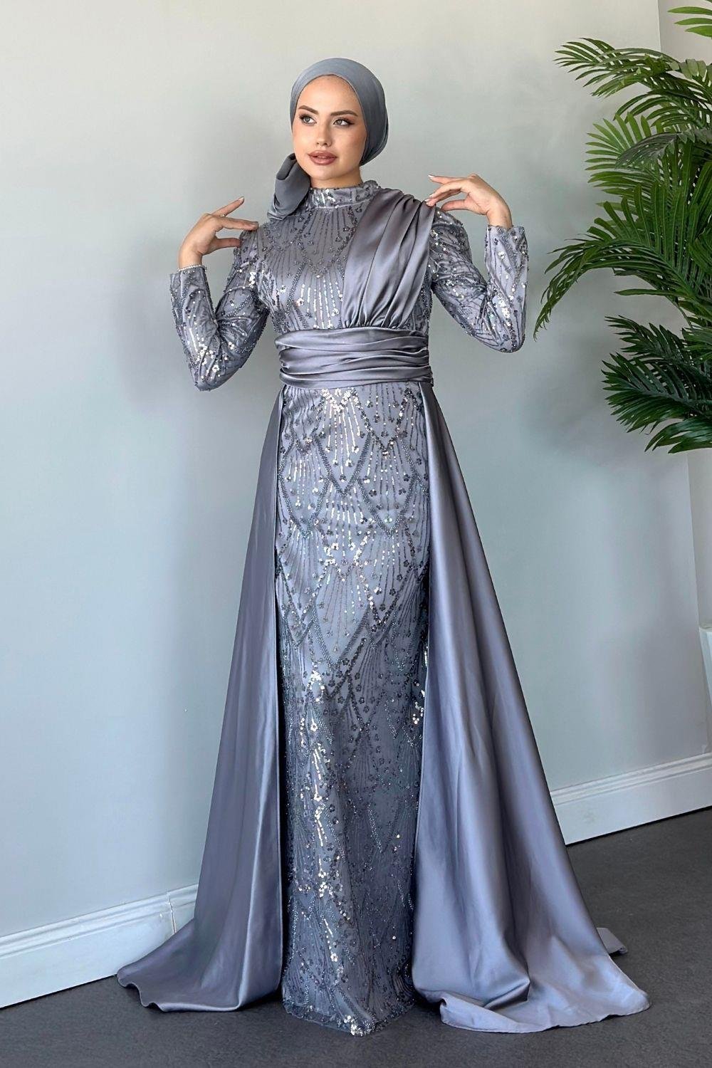 Güneş Abiye Gri 10003 