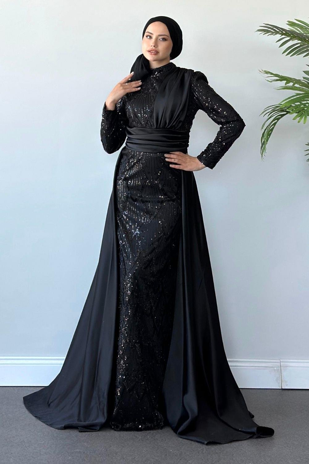 Güneş Abiye Siyah 10003 