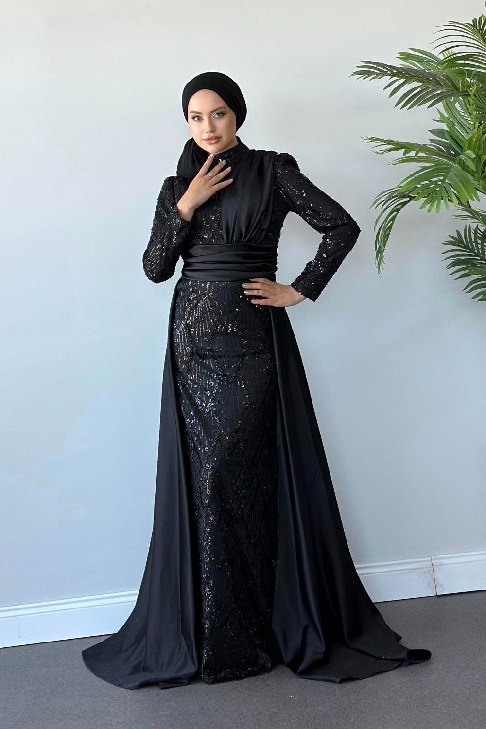 Güneş Abiye Siyah 10003 