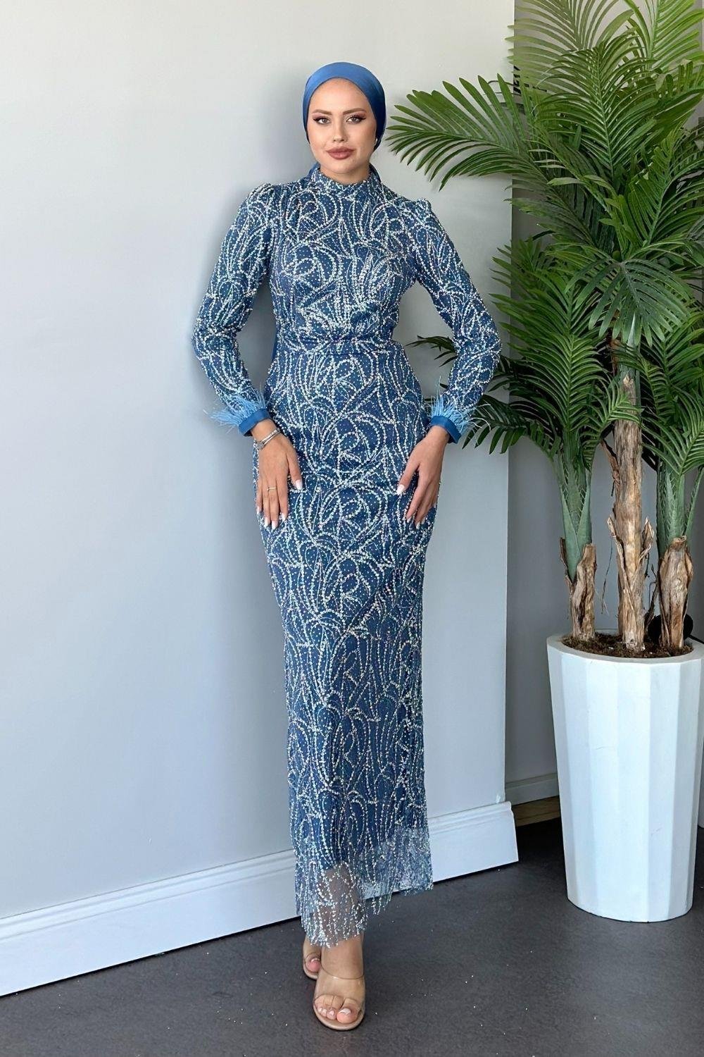 Ceylin Abiye İndigo 10005 