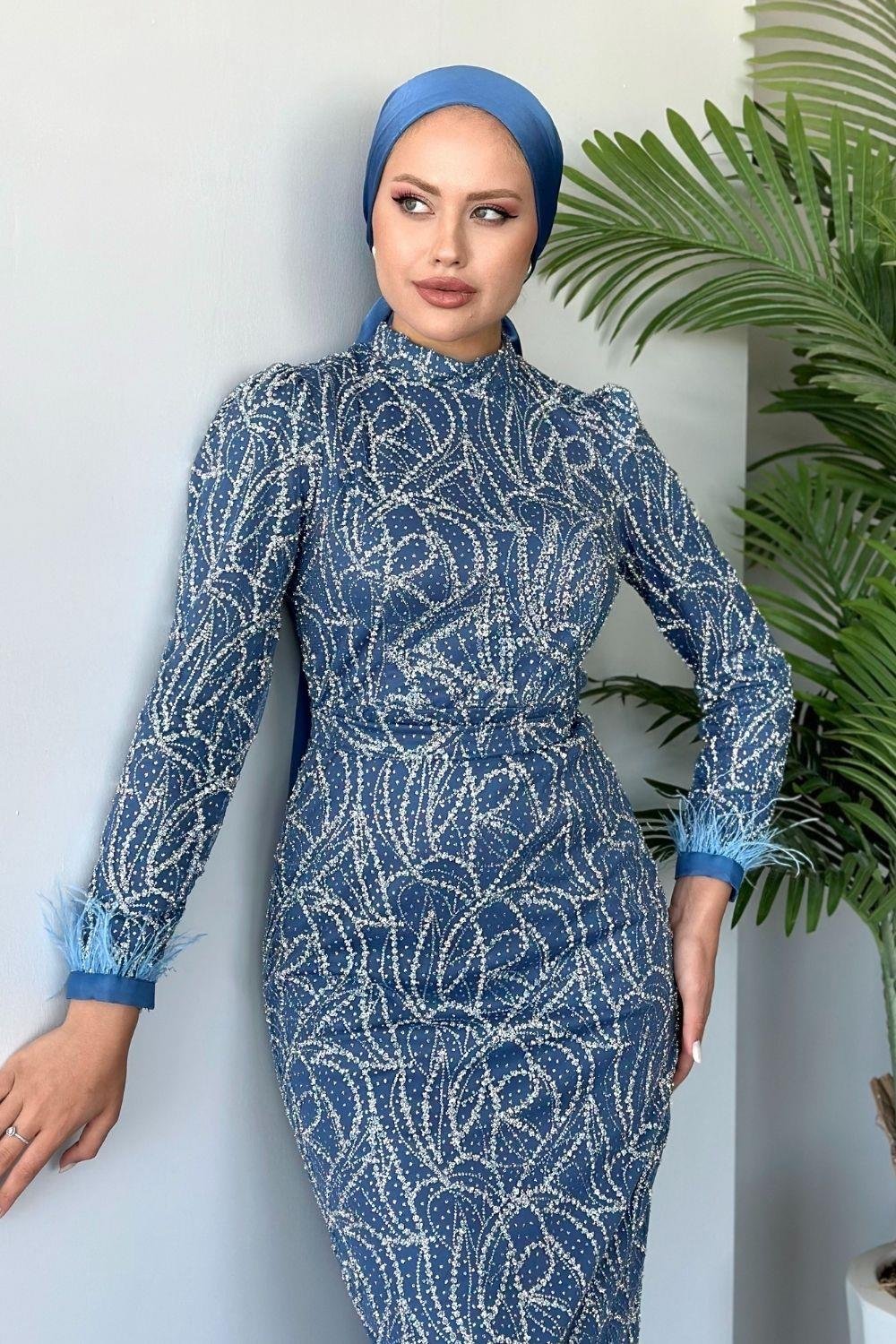 Ceylin Abiye İndigo 10005 