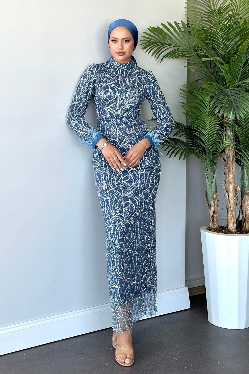 Ceylin Abiye İndigo 10005 