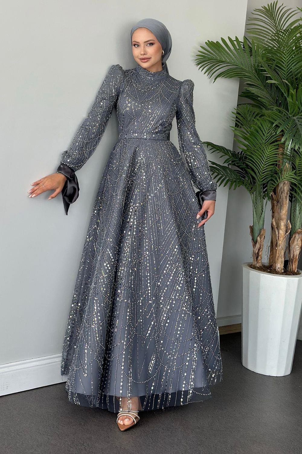 Kleopatra Abiye Gri 10006 