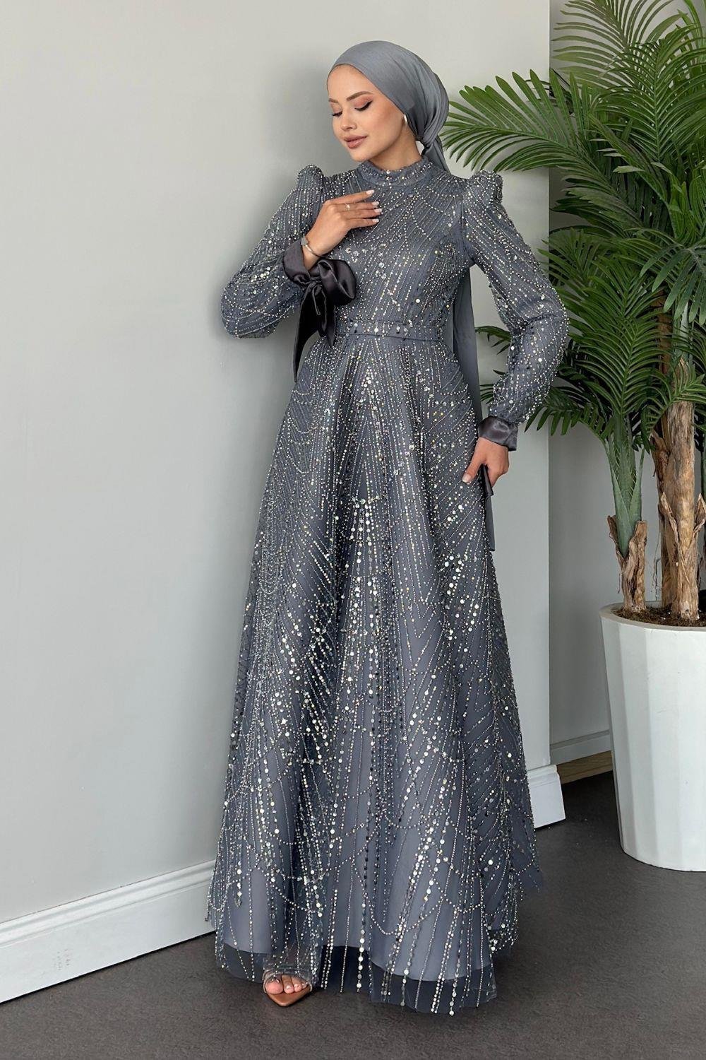 Kleopatra Abiye Gri 10006 