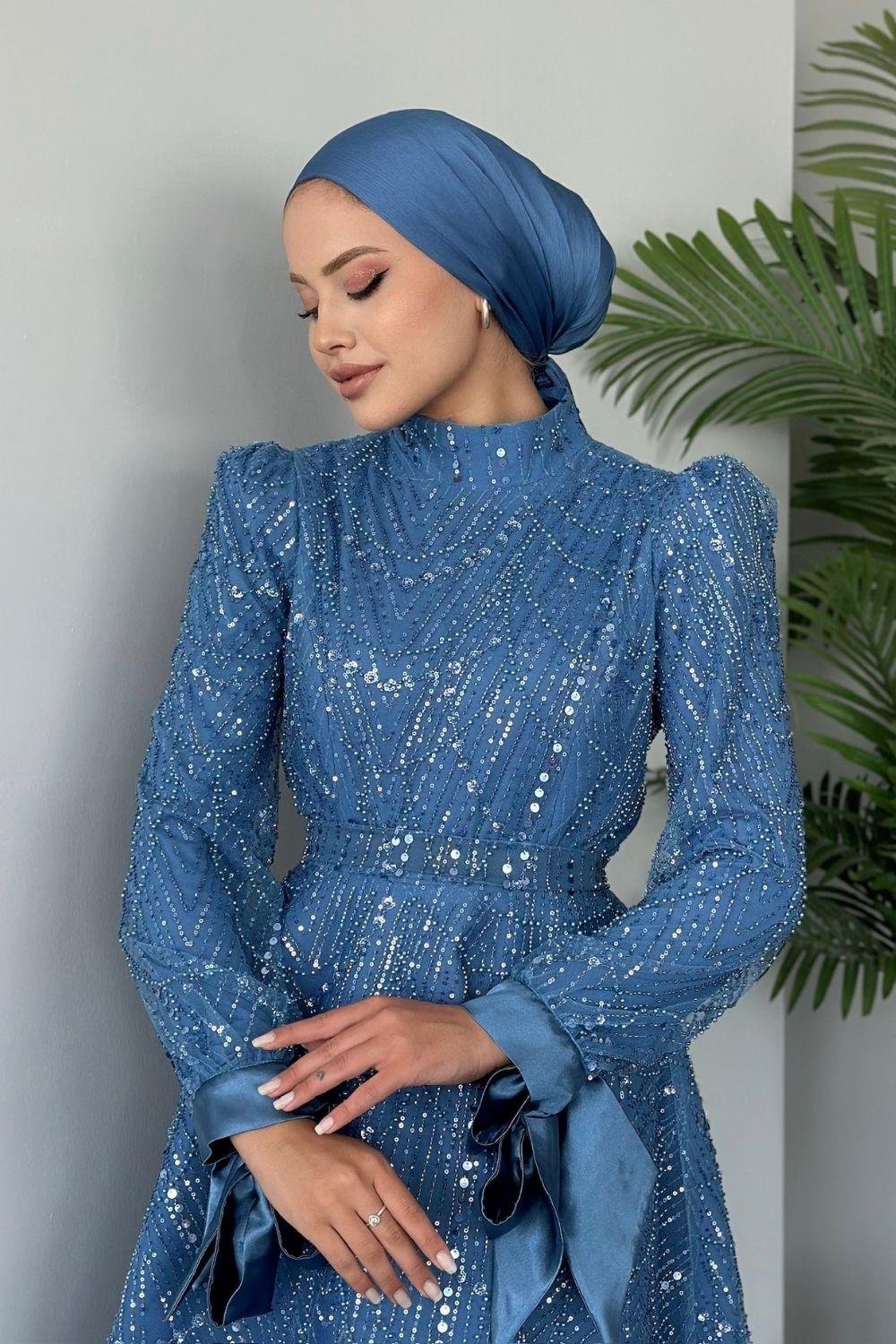 Kleopatra Abiye İndigo 10006 