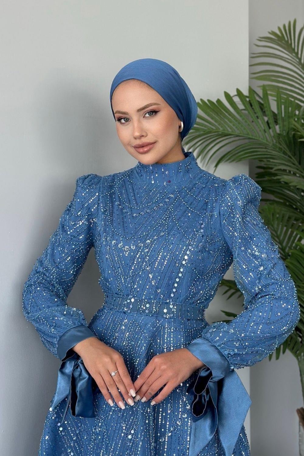 Kleopatra Abiye İndigo 10006 