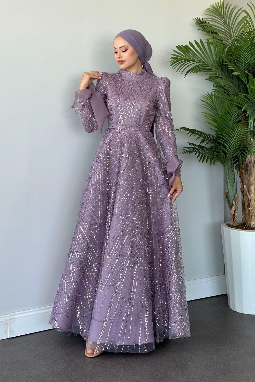 Kleopatra Abiye Lila 10006 