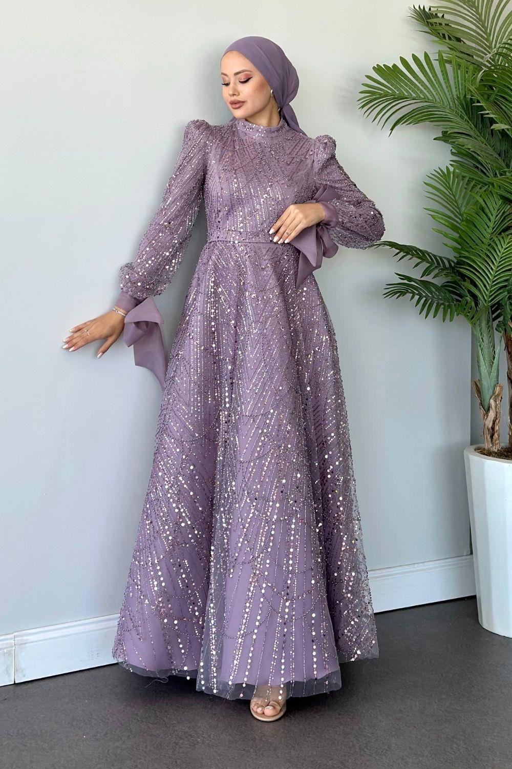 Kleopatra Abiye Lila 10006 