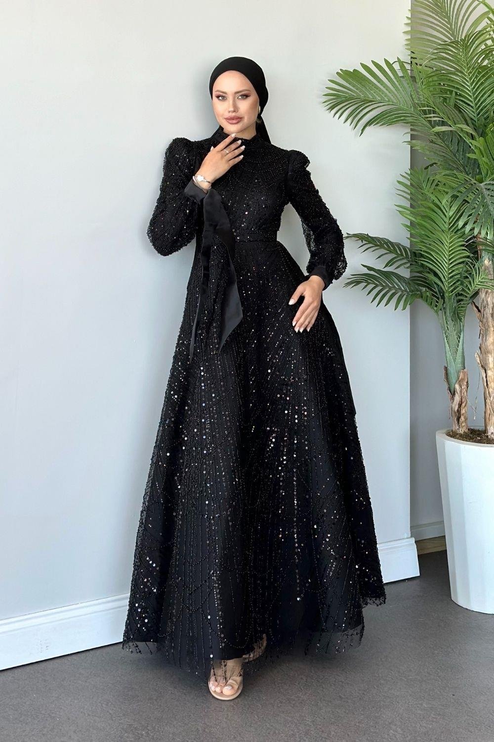 Kleopatra Abiye Siyah 10006 