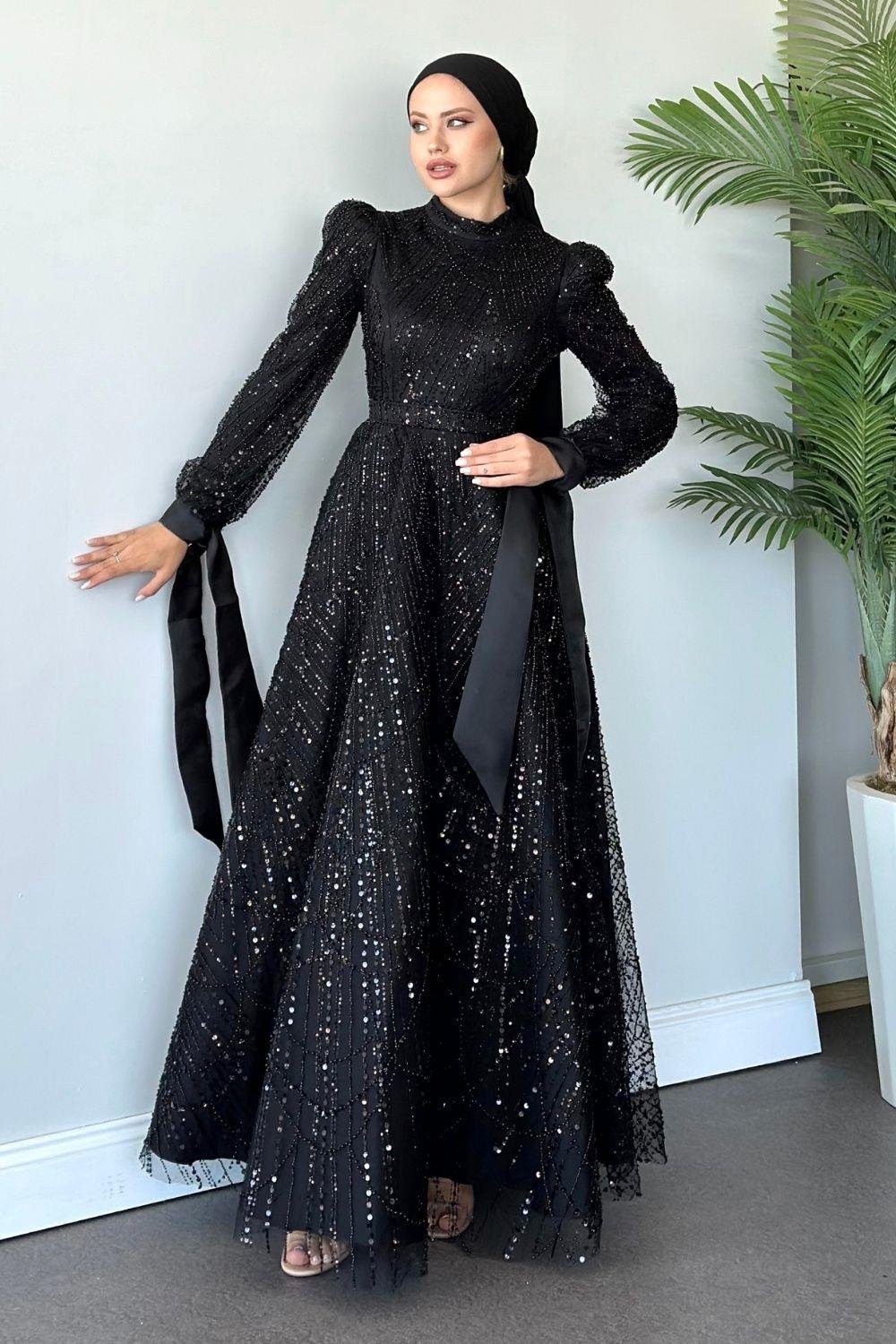 Kleopatra Abiye Siyah 10006 