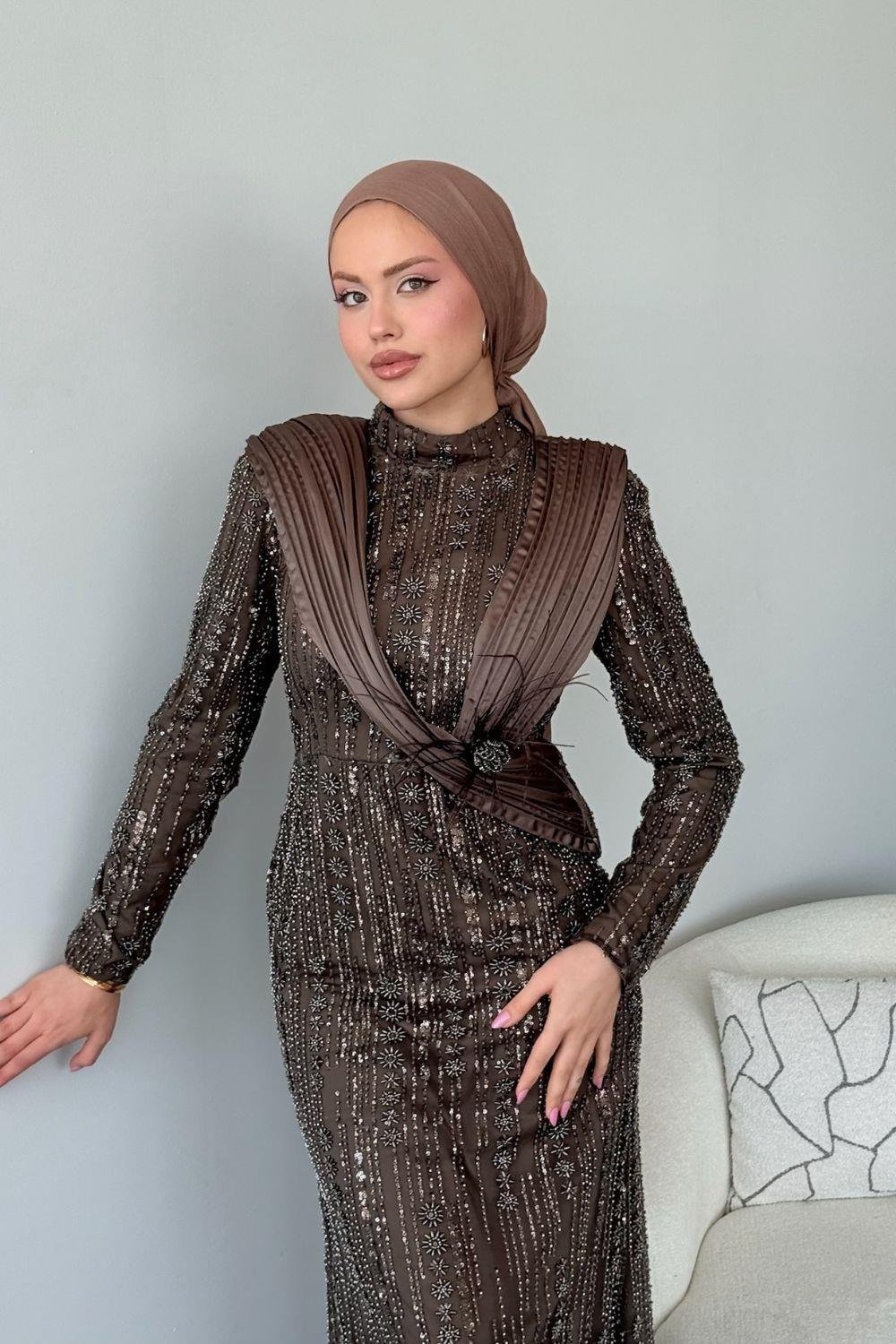 Botanica Tasarım Abiye Bakır 10026 